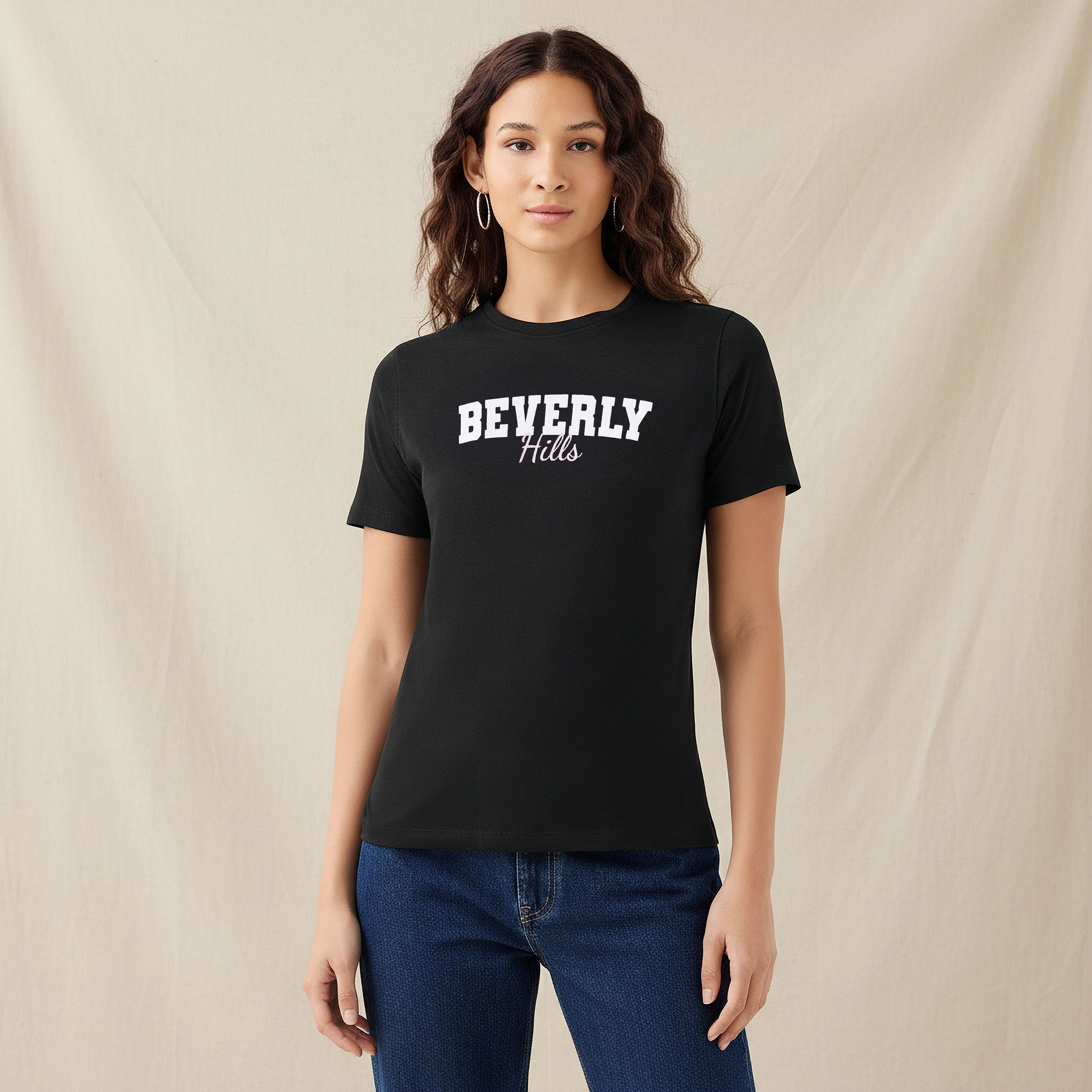 Regular Fit Cotton T-shirt with Typographic Print-PROMO_SP_SA_BUNDLE_2FOR39_020226-image-1