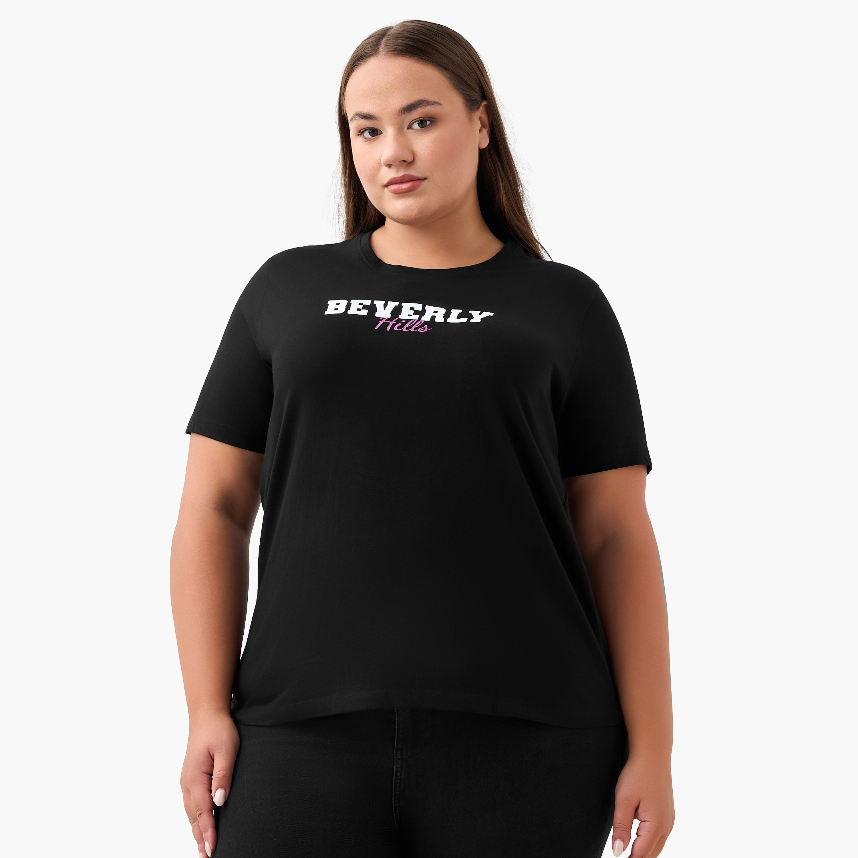 Regular Fit Cotton T-shirt with Typographic Print-PROMO_SP_SA_BUNDLE_2FOR39_020226-image-2