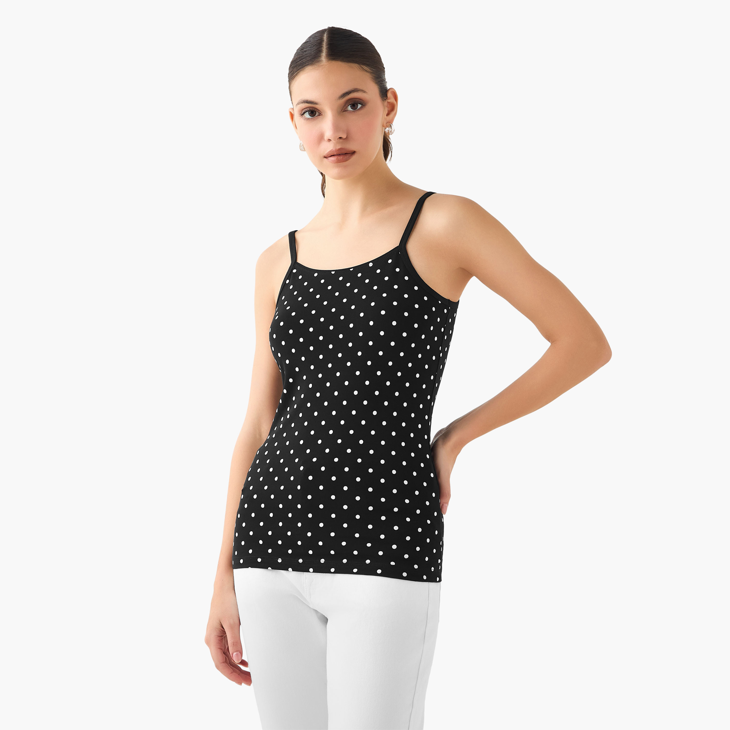 بلوزة تانك بطبعات وحمالات رفيعة-women-clothing-tshirts-image-2