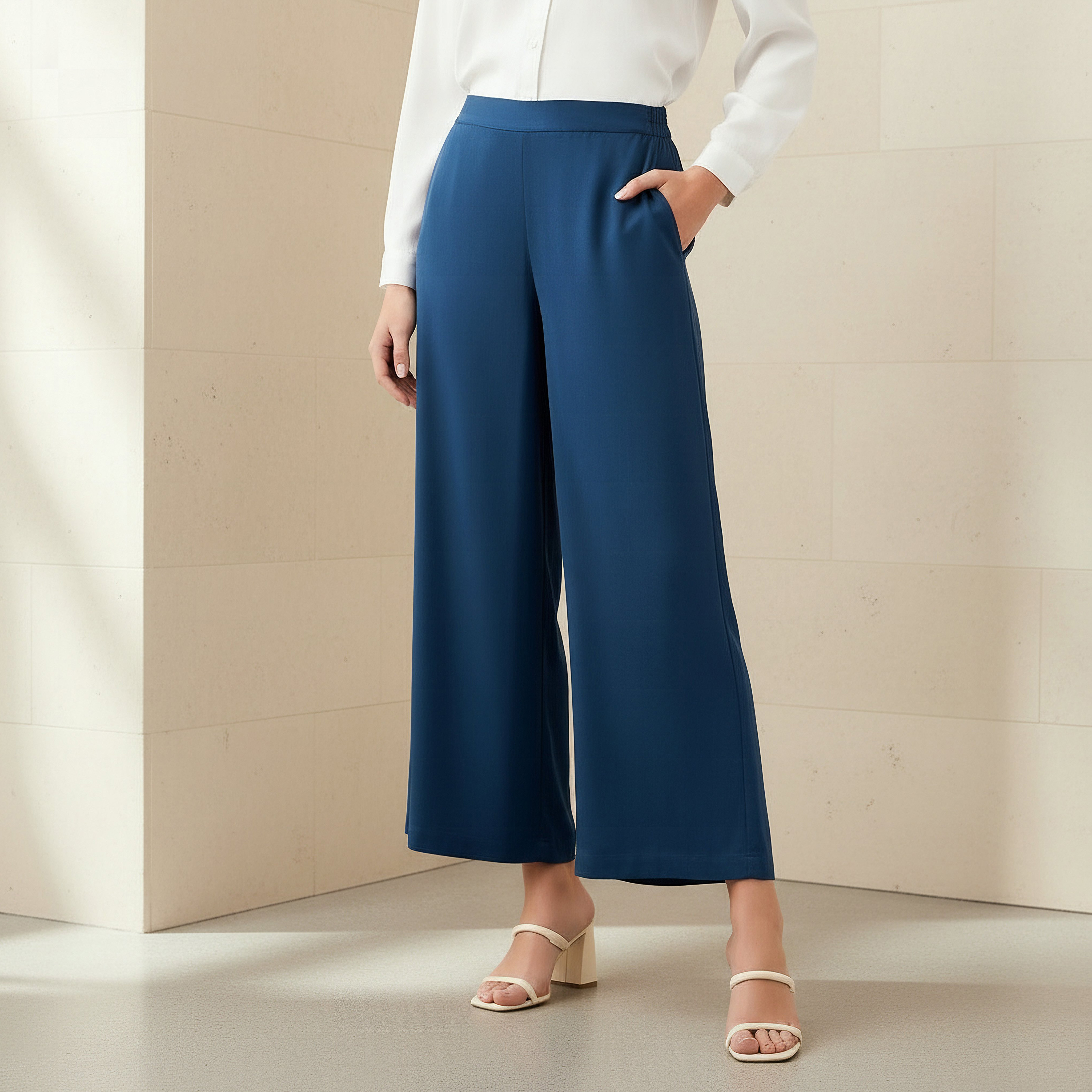 Relaxed Fit Flexi Waist Rayon Palazzo Pants-women-clothing-bottoms-trousers-image-1