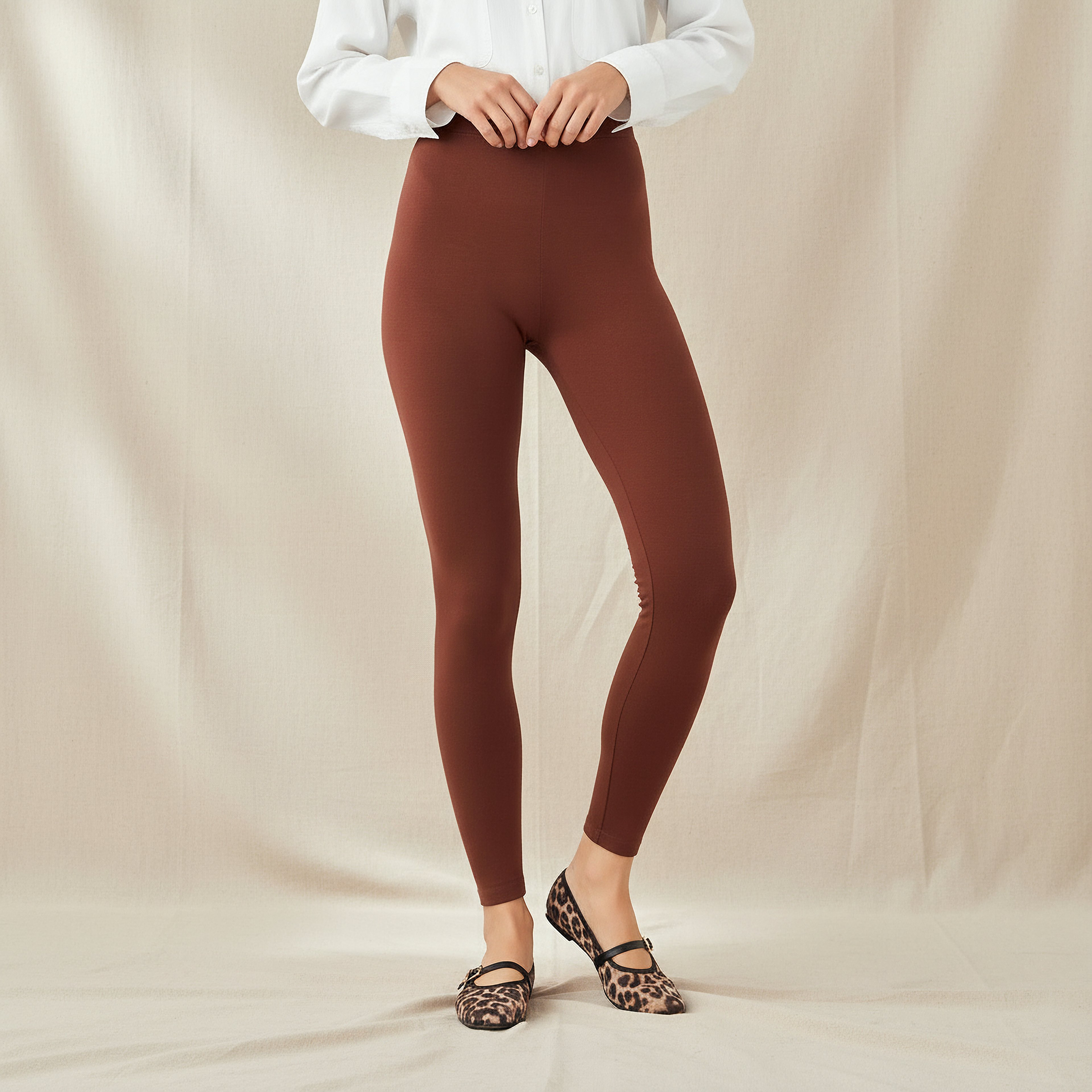 High-Rise Leggings with Stretchable Waist-women-clothing-bottoms-leggings-image-1