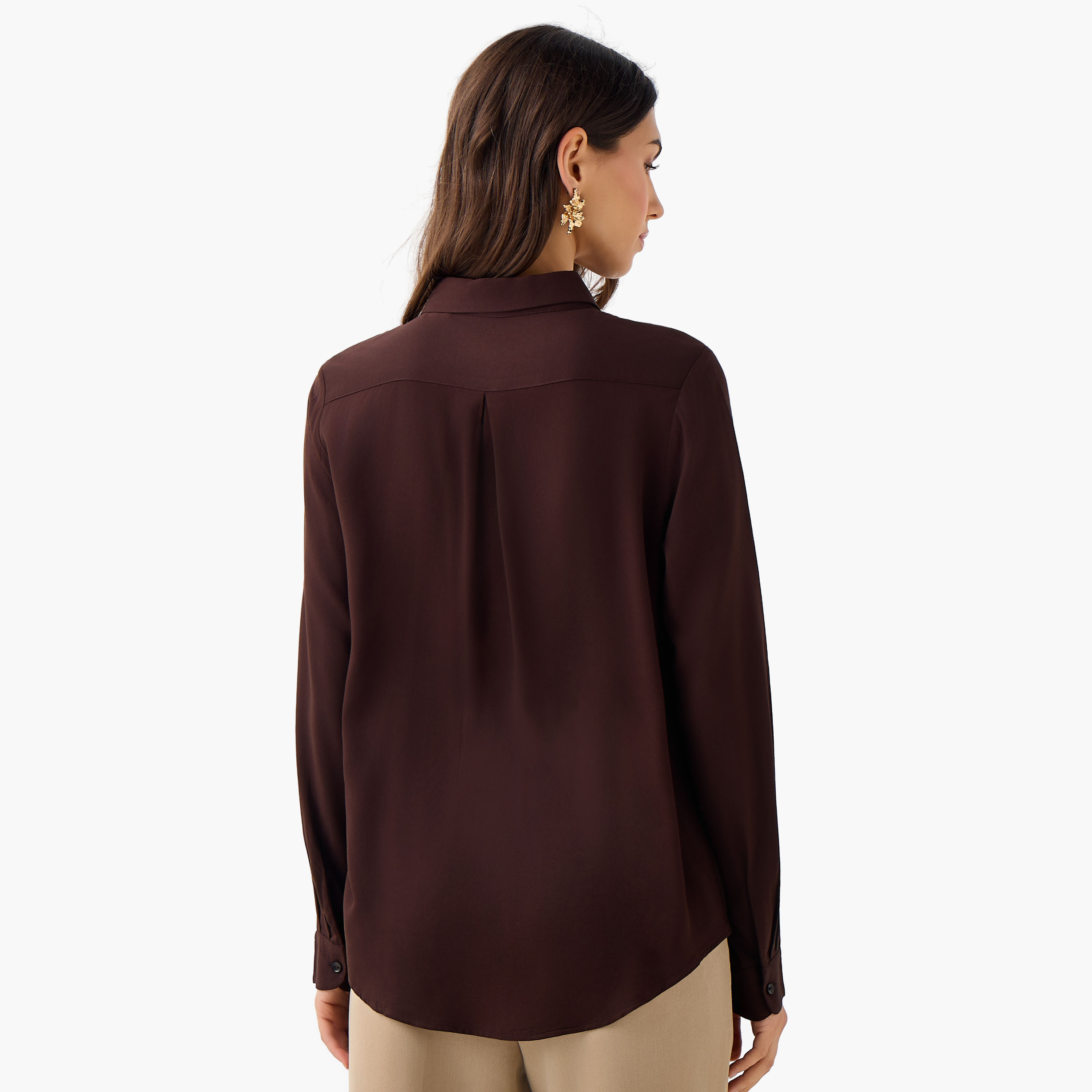 Regular Fit Viscose Shirt with Collar-women-clothing-shirtsandblouses-shirts-image-3