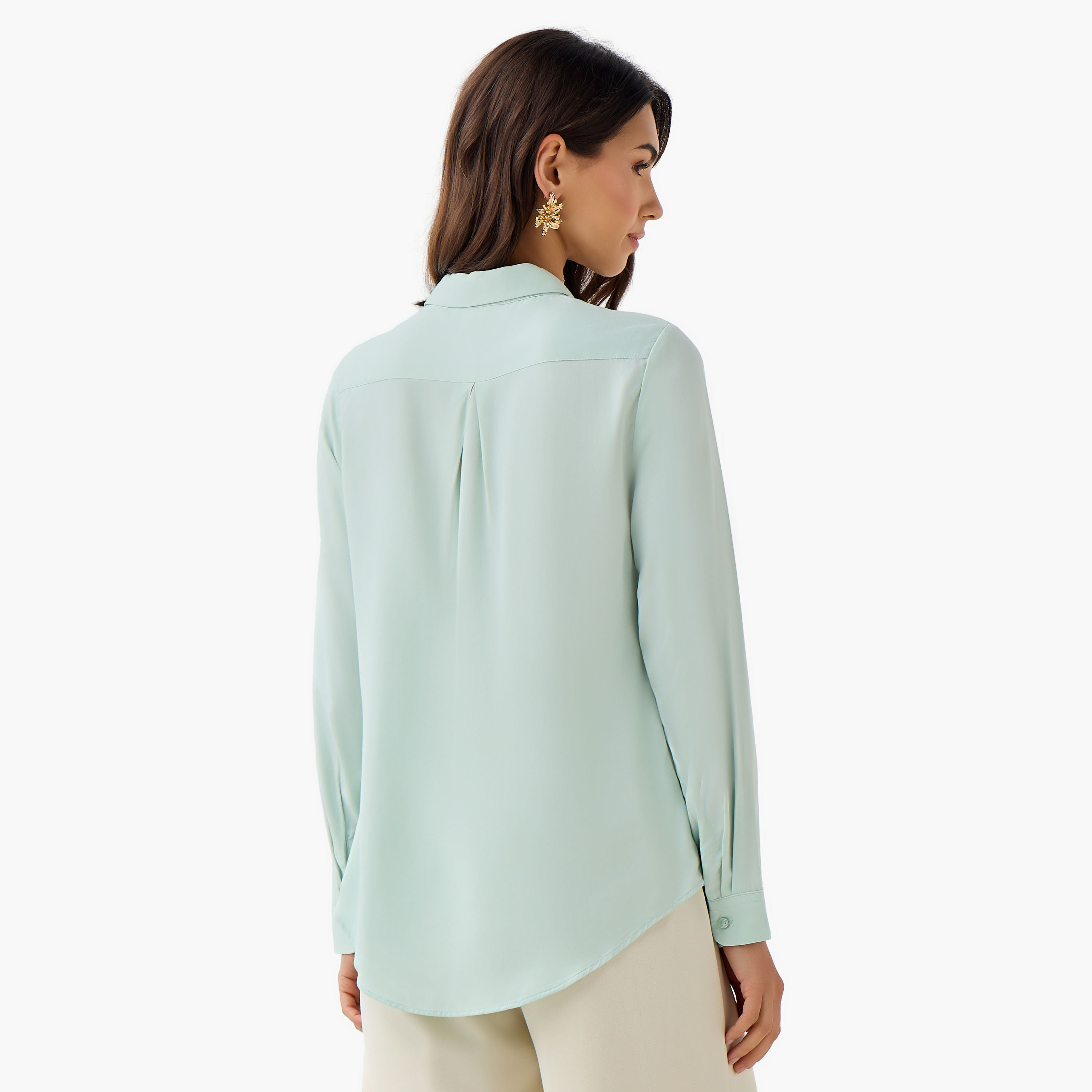 قميص فيسكوز بقصة عادية وياقة-women-clothing-shirtsandblouses-shirts-image-3