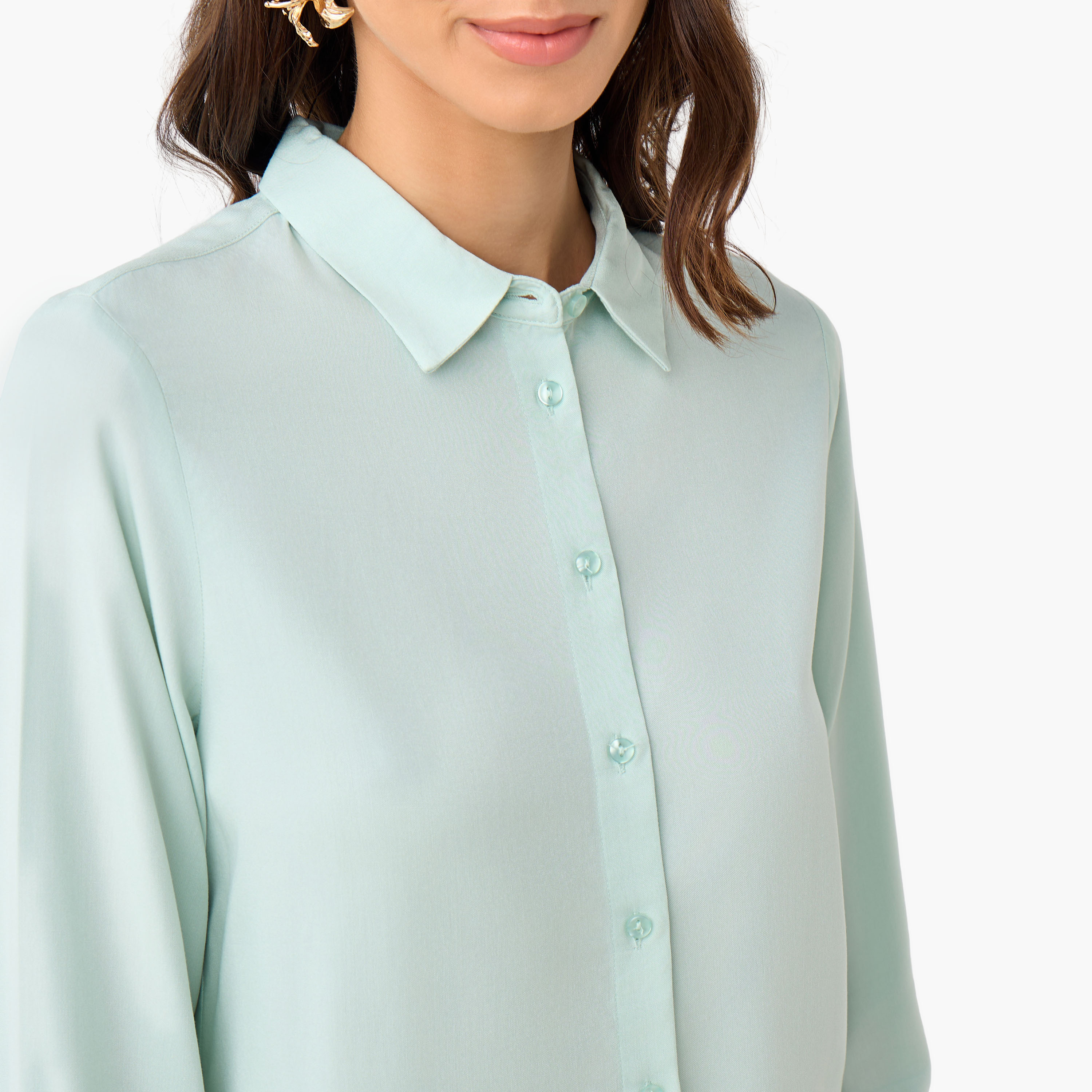 قميص فيسكوز بقصة عادية وياقة-women-clothing-shirtsandblouses-shirts-image-4