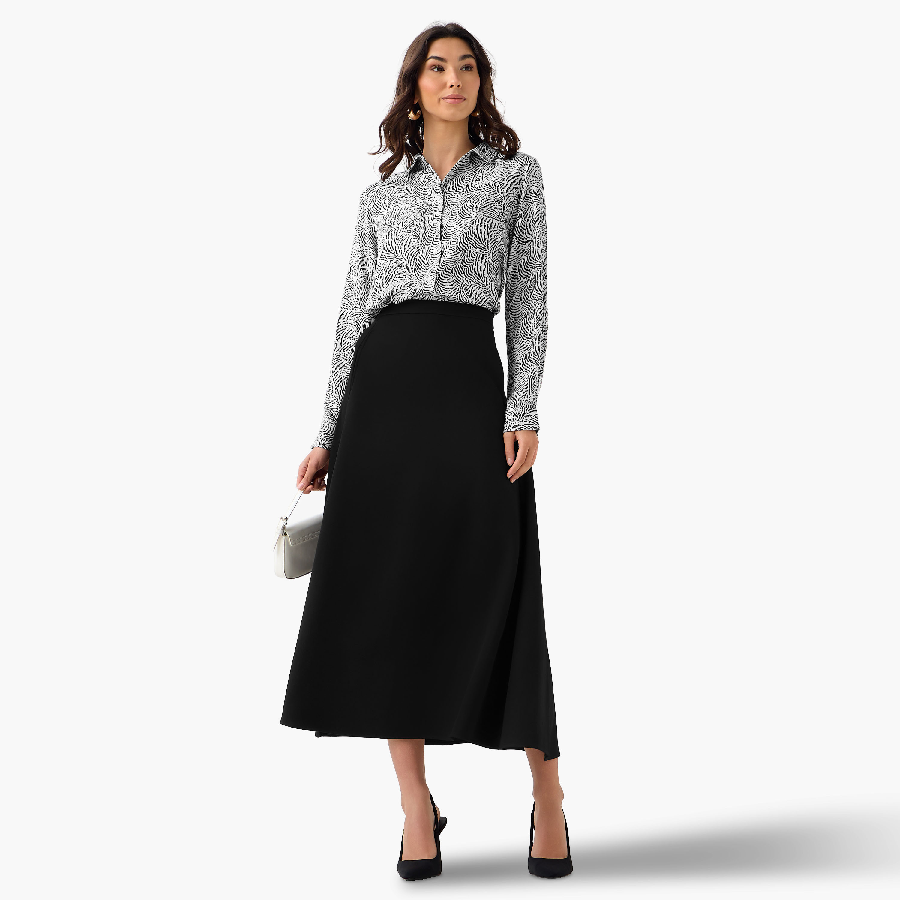 Regular Fit Viscose Shirt with Print-women-clothing-shirtsandblouses-shirts-image-2
