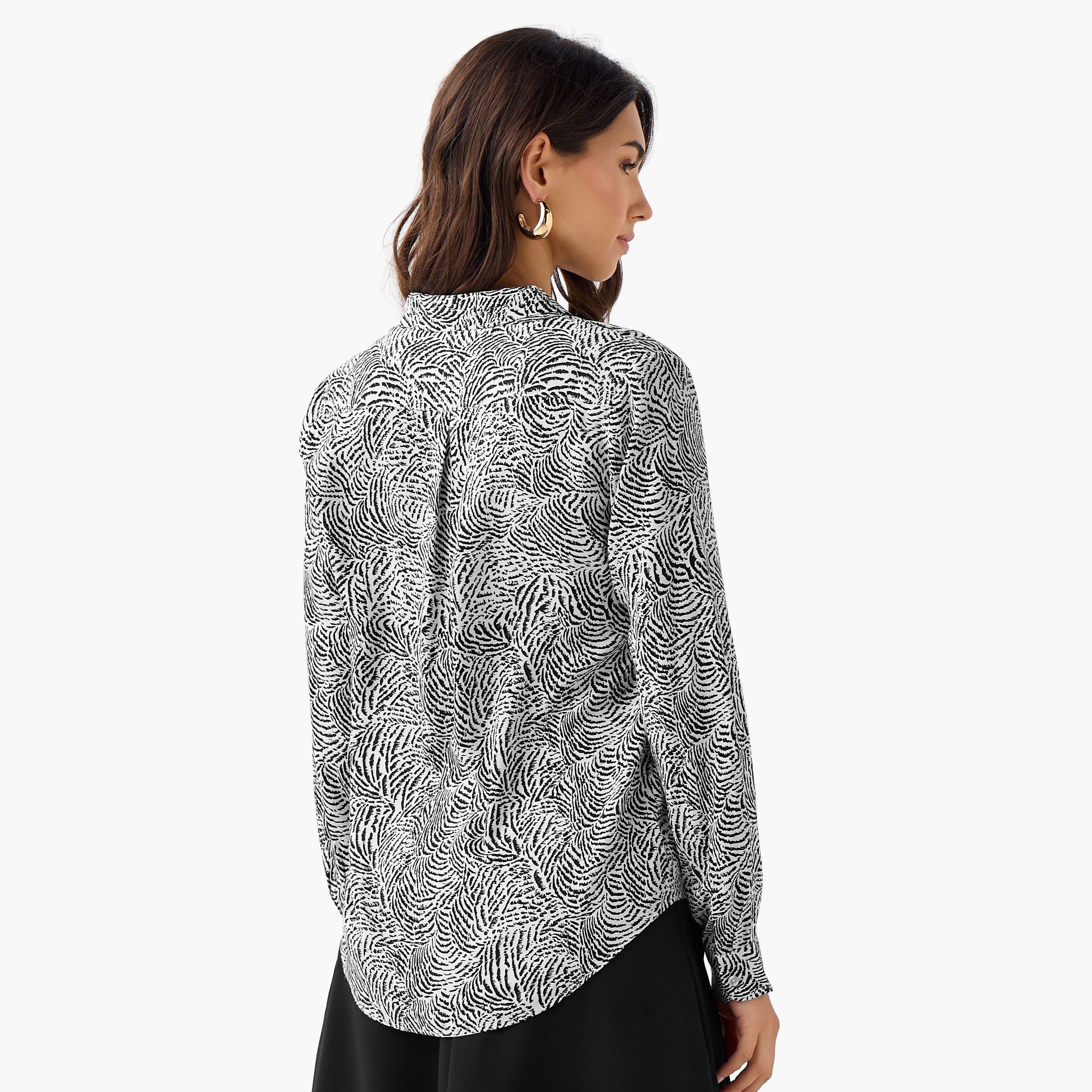 Regular Fit Viscose Shirt with Print-women-clothing-shirtsandblouses-shirts-image-3
