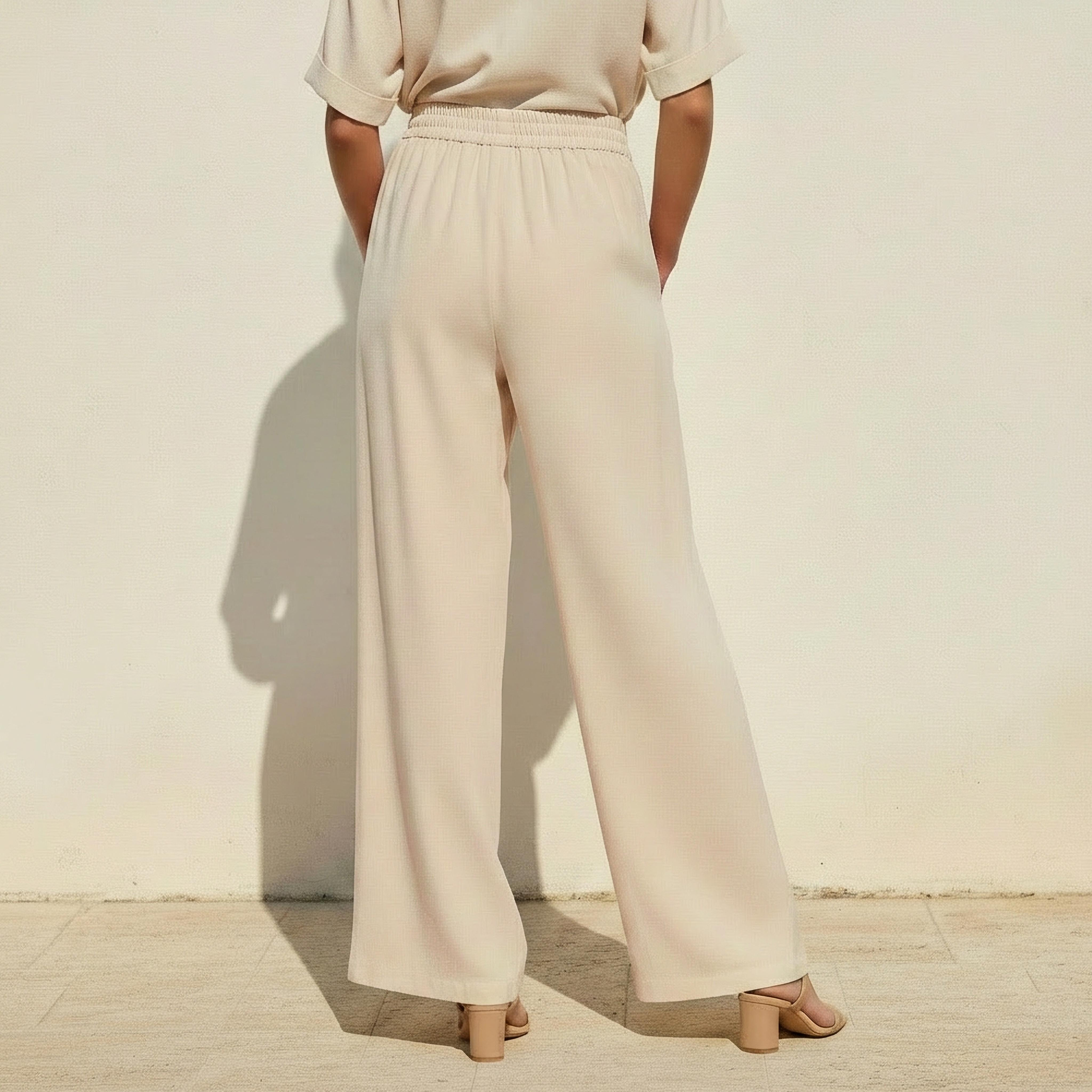 Wide Leg Flexi Waist Pintuck Detail Trousers-women-clothing-bottoms-trousers-image-4