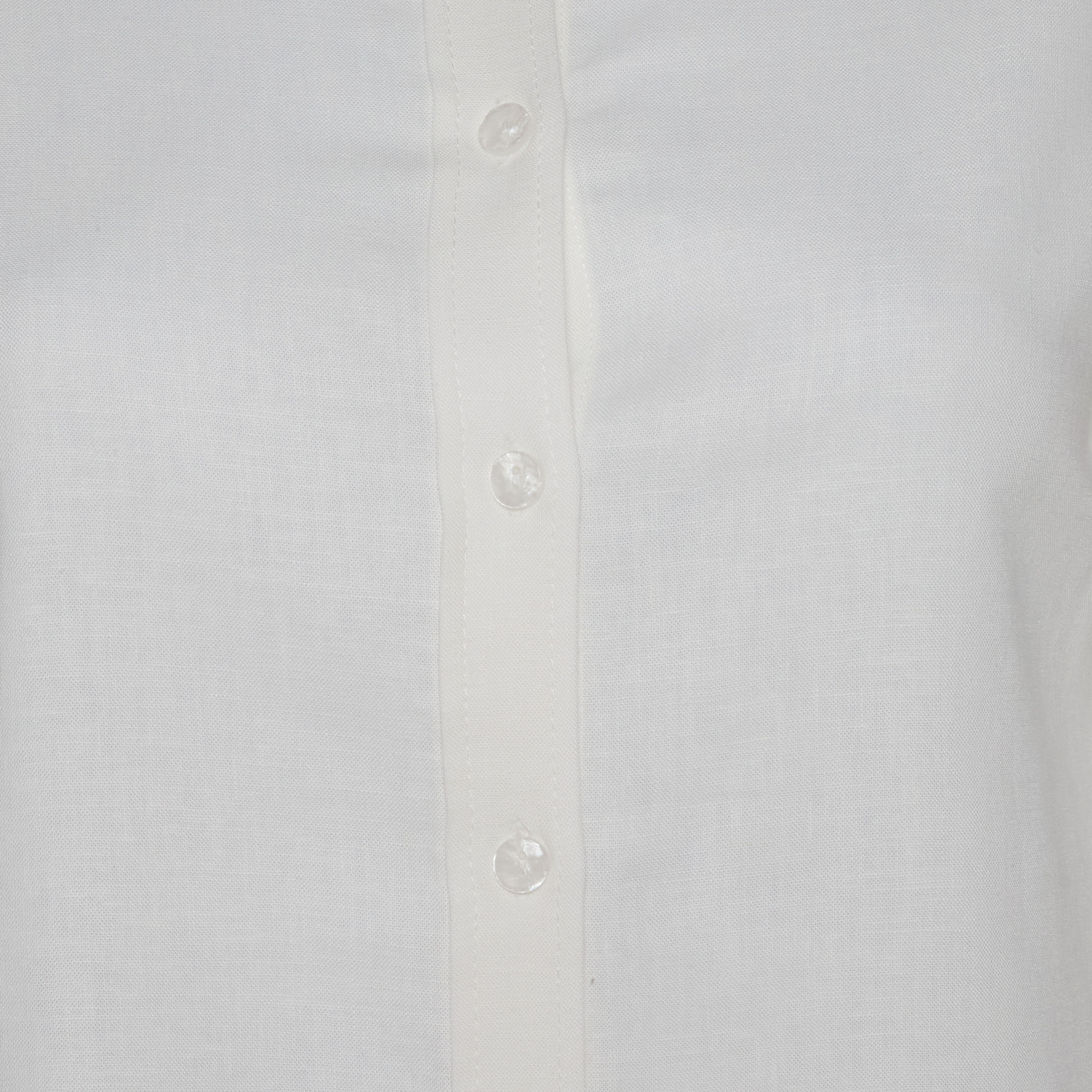 Linen Blend Shirt with Balloon Sleeves-women-clothing-shirtsandblouses-shirts-image-2