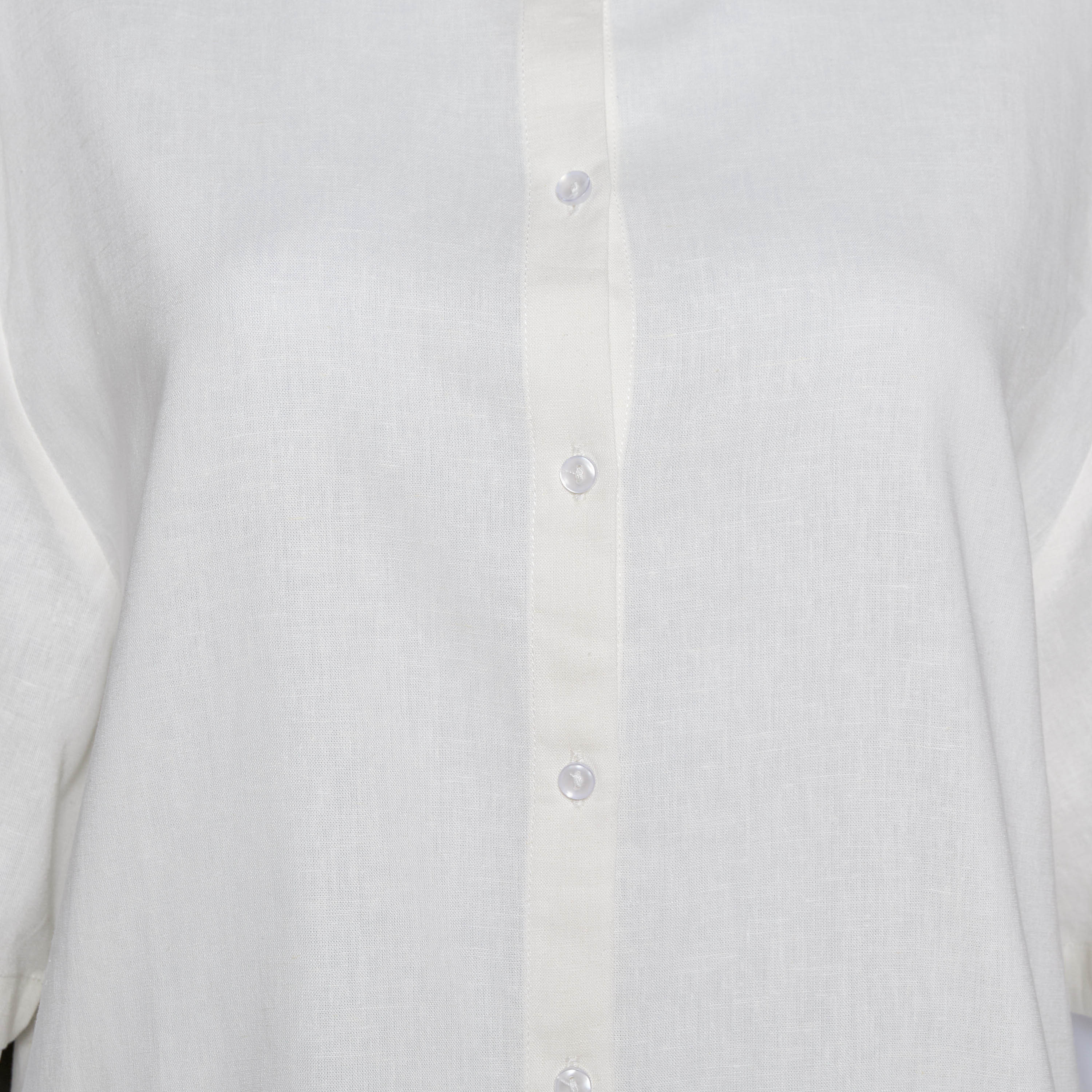 قميص من مزيج الكتان بأكمام قصيرة-women-clothing-shirtsandblouses-shirts-image-2