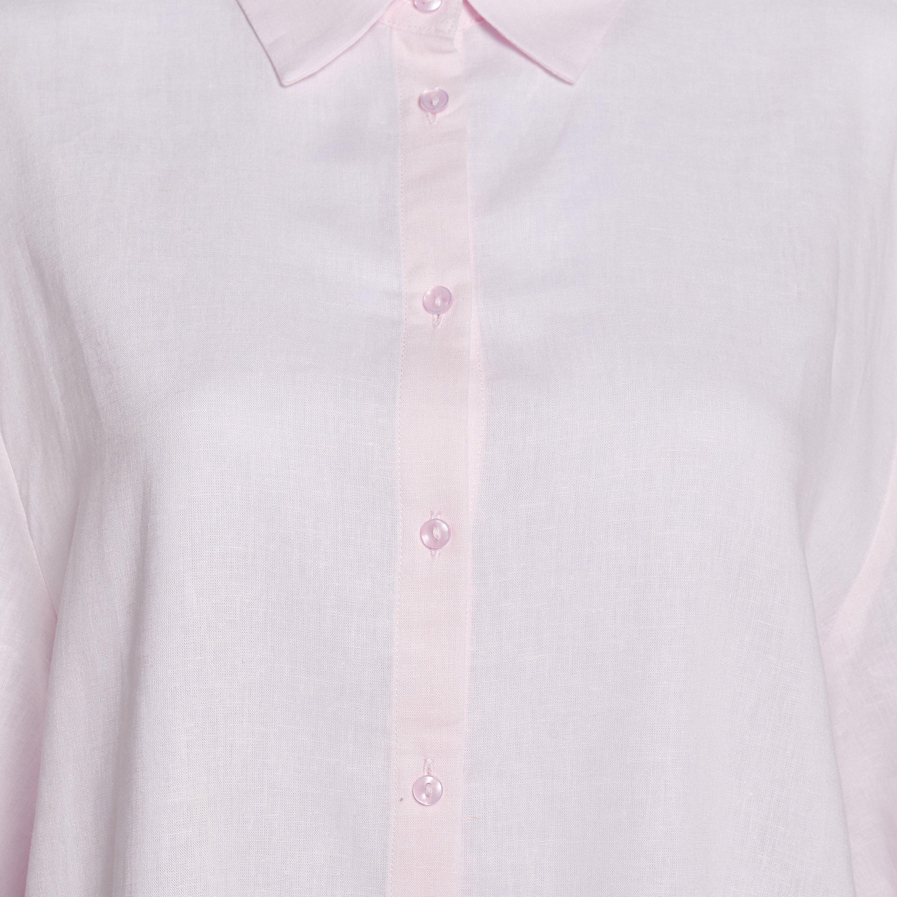 Linen Blend Shirt with Short Sleeves-women-clothing-shirtsandblouses-shirts-image-2