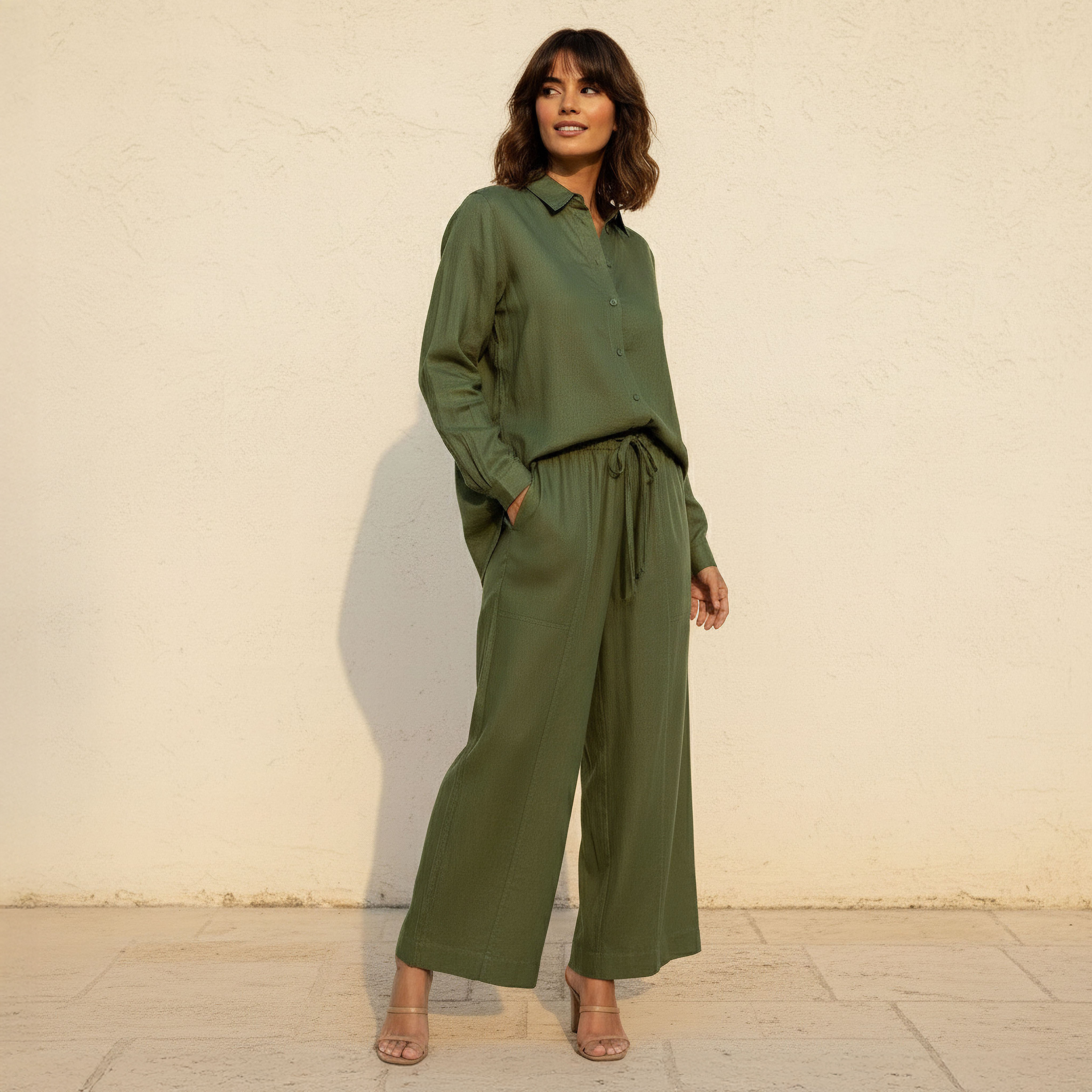 Oversized Linen Blend Shirt with Long Sleeves-women-clothing-shirtsandblouses-shirts-image-3