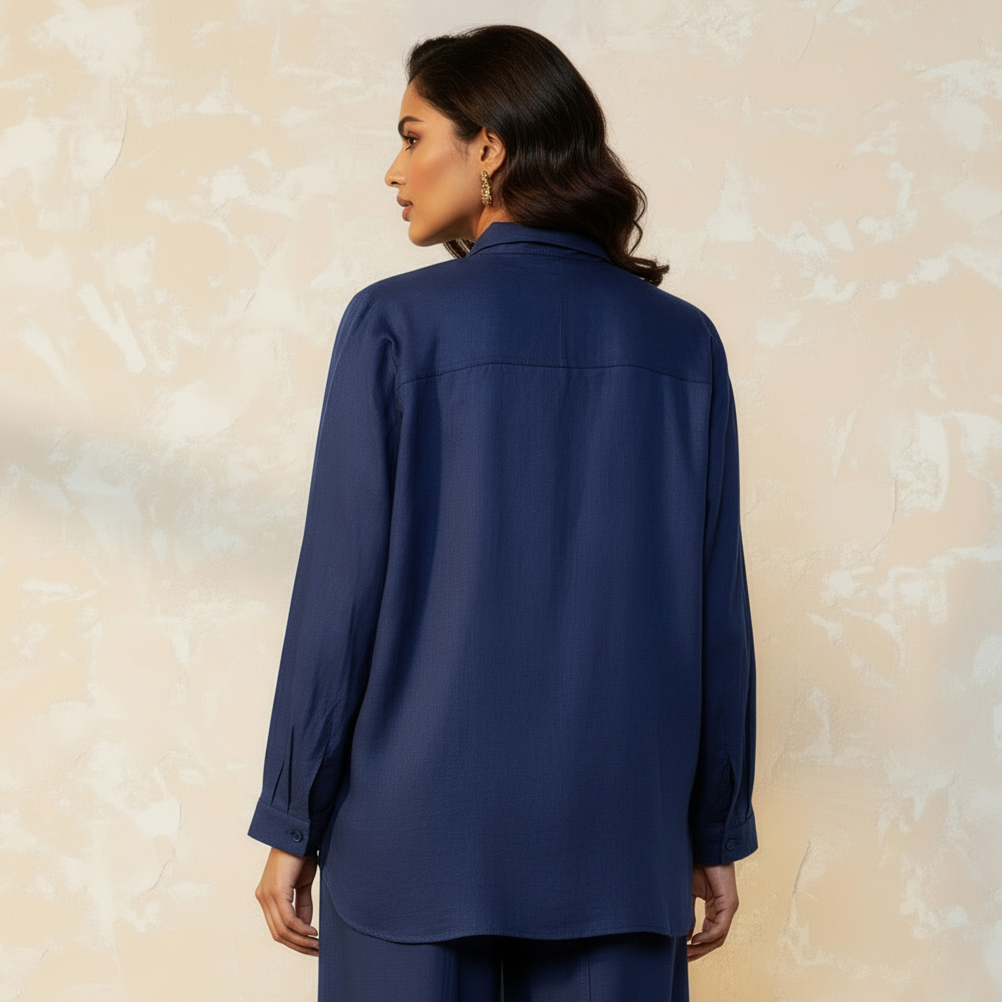 Oversized Linen Blend Shirt with Long Sleeves-women-clothing-shirtsandblouses-shirts-image-4