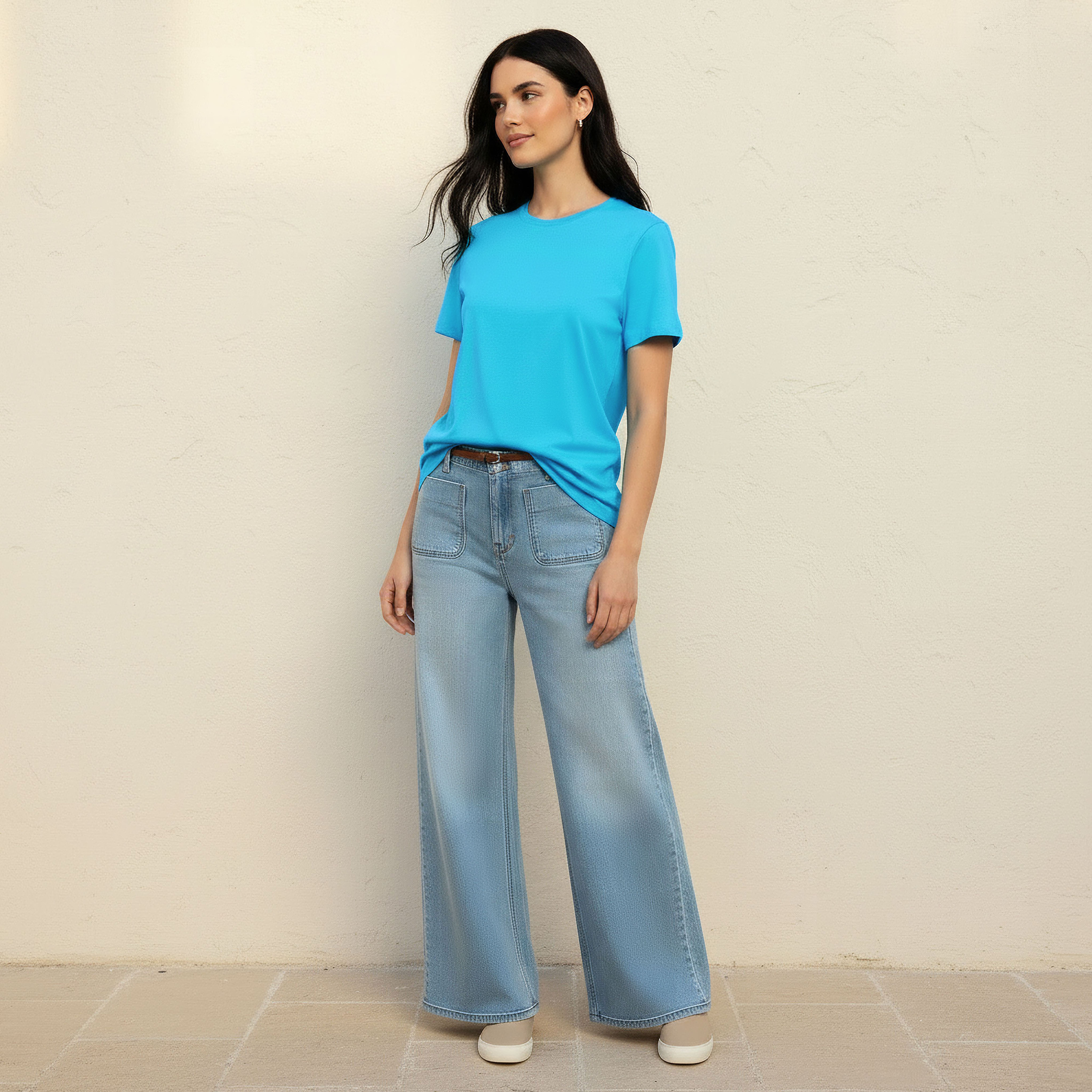 تيشيرت بقصة سليم-women-clothing-tshirts-image-3