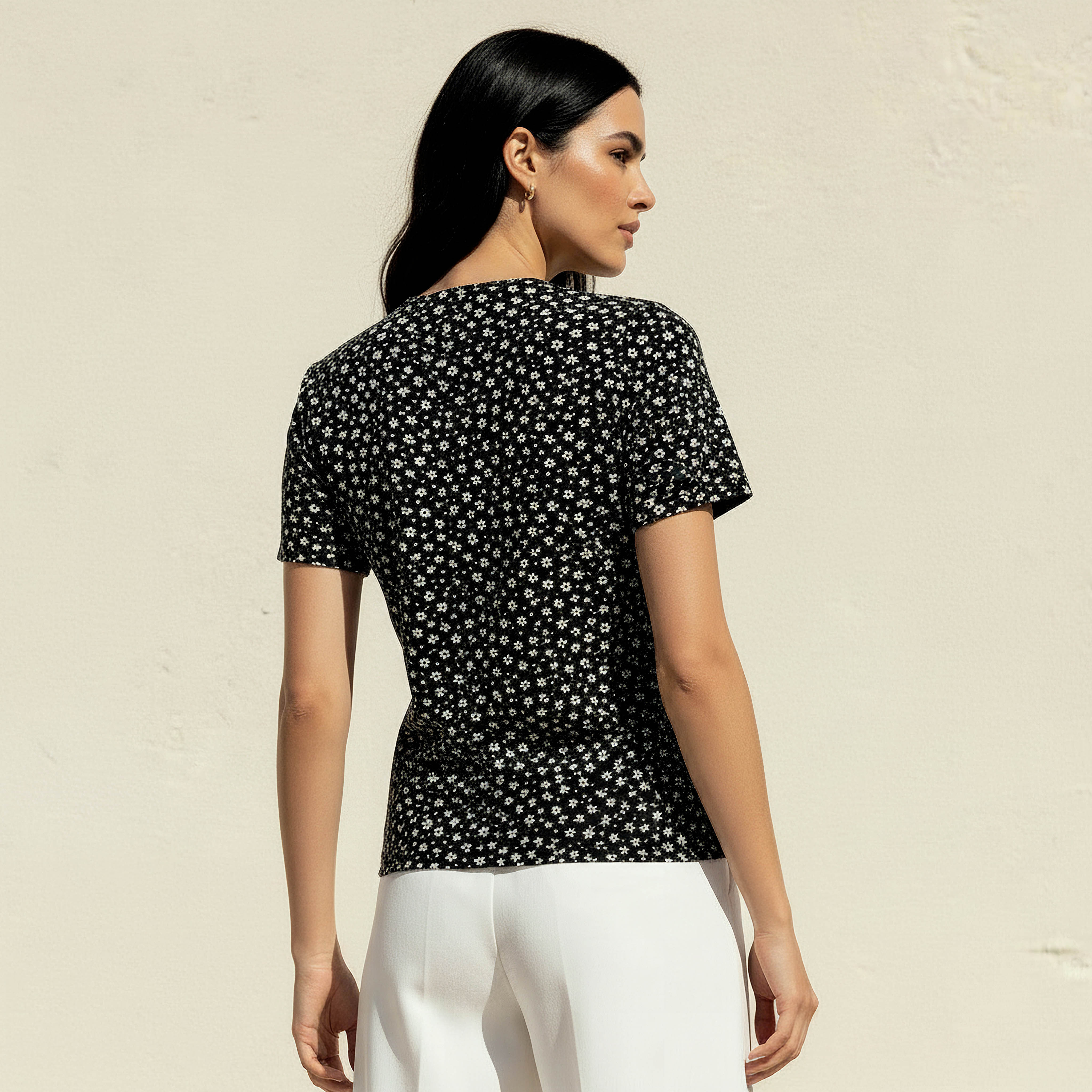 Slim Fit T-shirt with Floral Print-women-clothing-tshirts-image-4