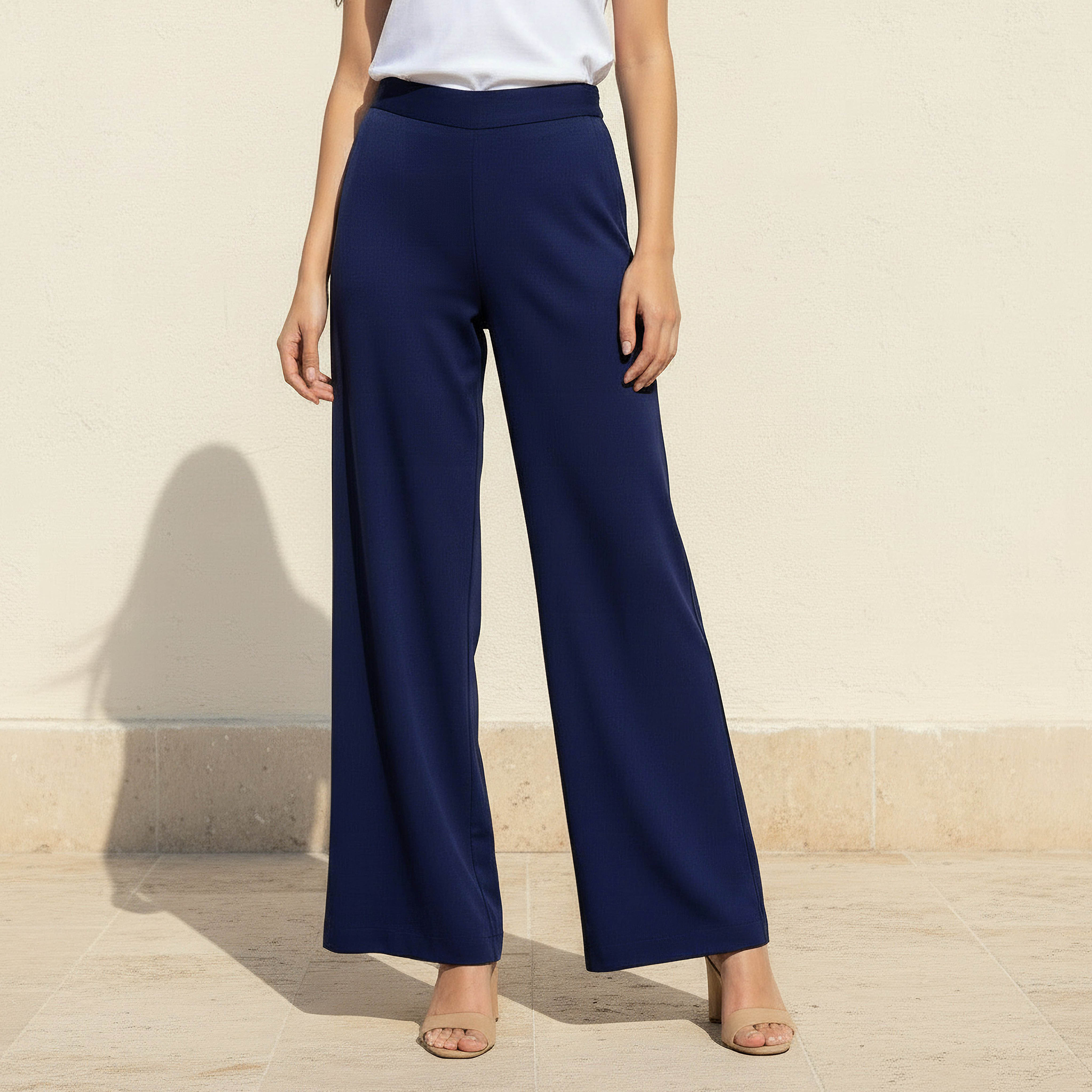 Relaxed Fit Flexi Waist Viscose Palazzos-women-clothing-bottoms-trousers-image-1
