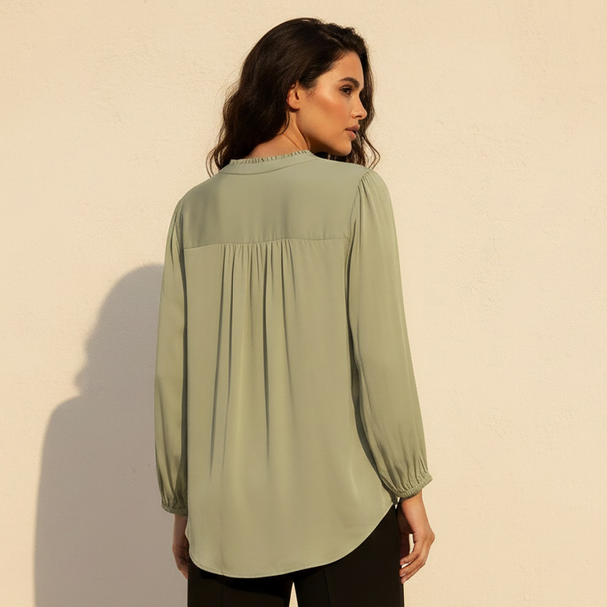 Viscose Top with Ruffle Trim-women-clothing-shirtsandblouses-blouses-image-4
