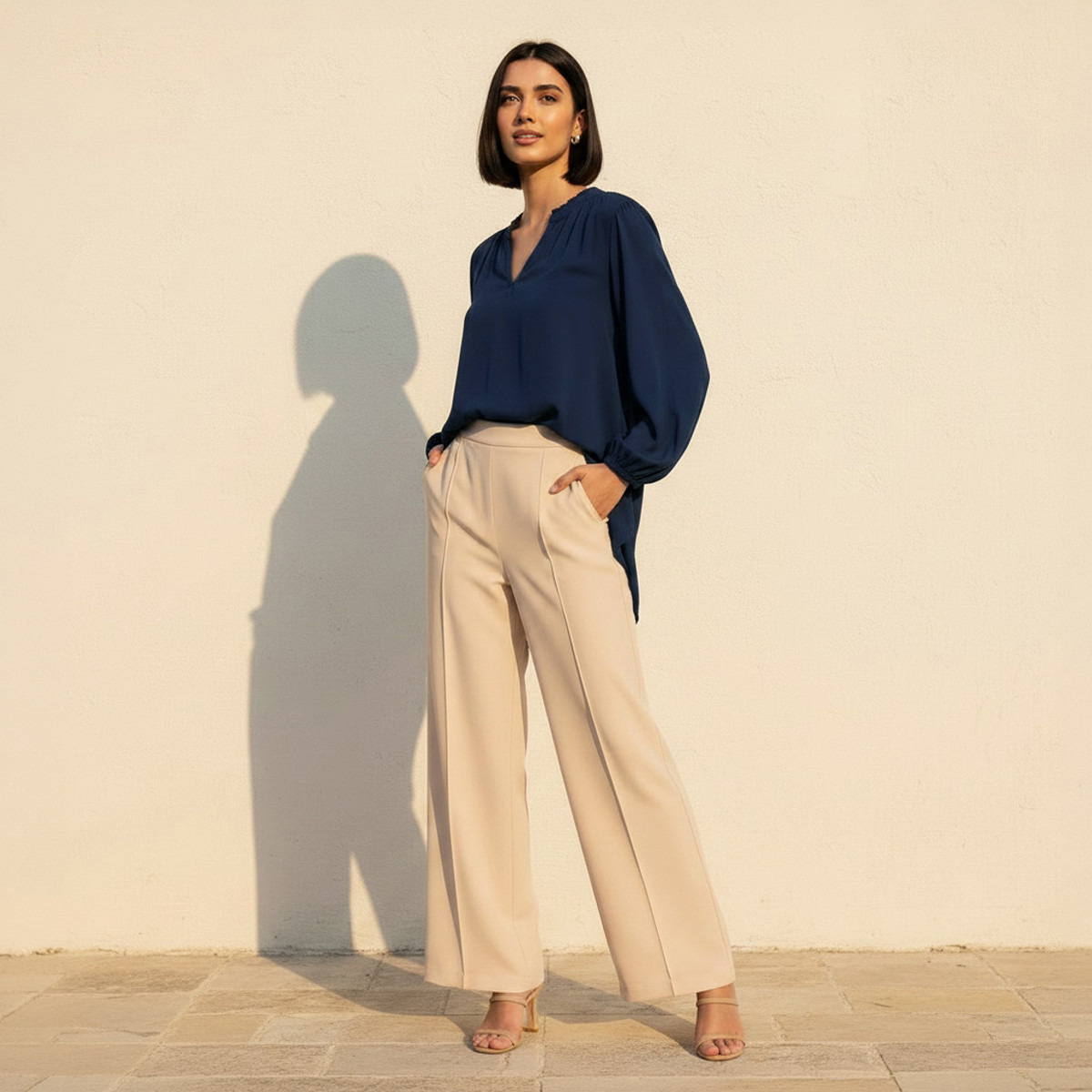 Viscose Top with Ruffle Trim-women-clothing-shirtsandblouses-blouses-image-3