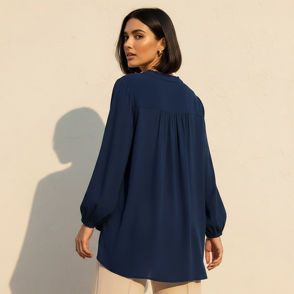 Viscose Top with Ruffle Trim-women-clothing-shirtsandblouses-blouses-image-4
