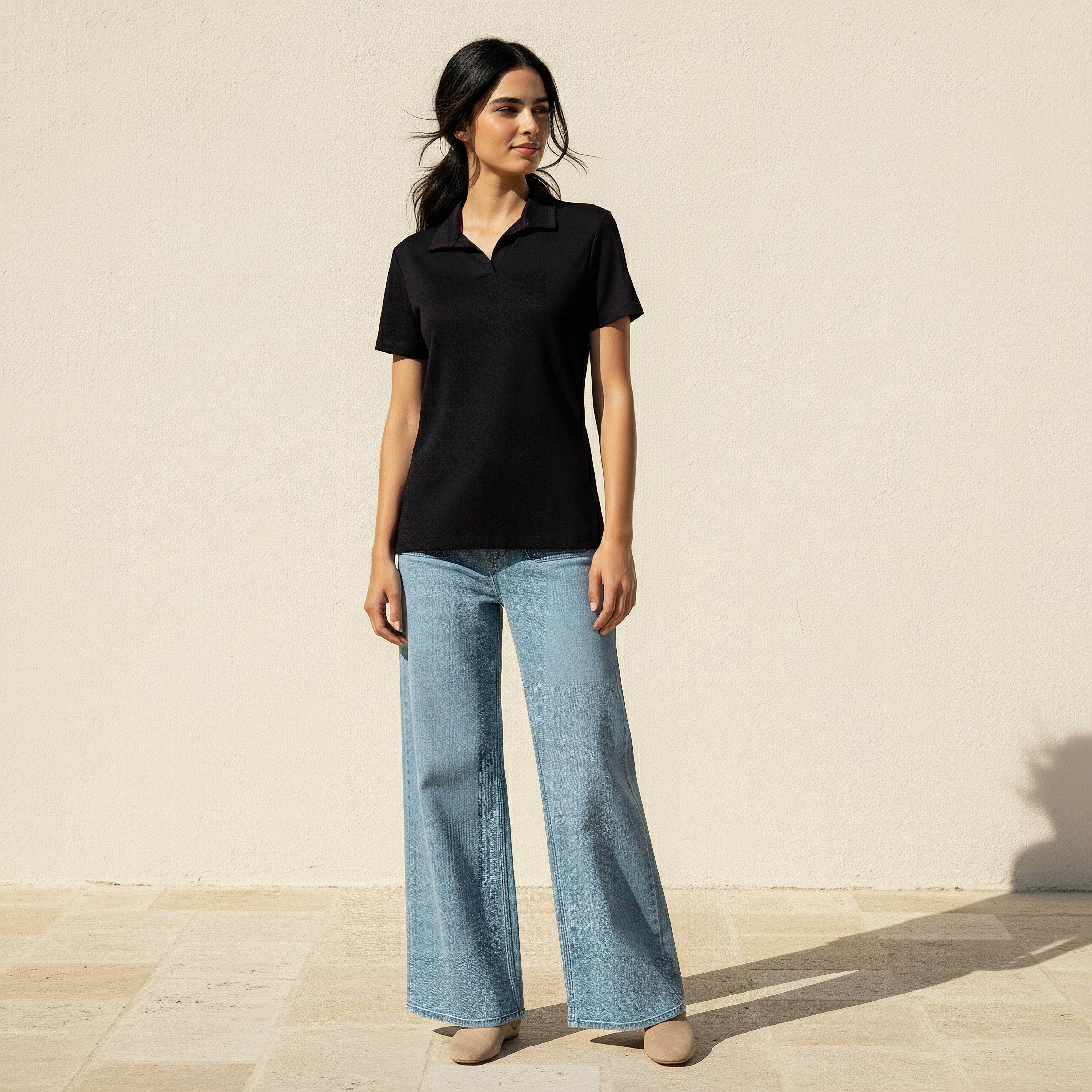 تيشيرت بياقة جوني-women-clothing-tshirts-image-3