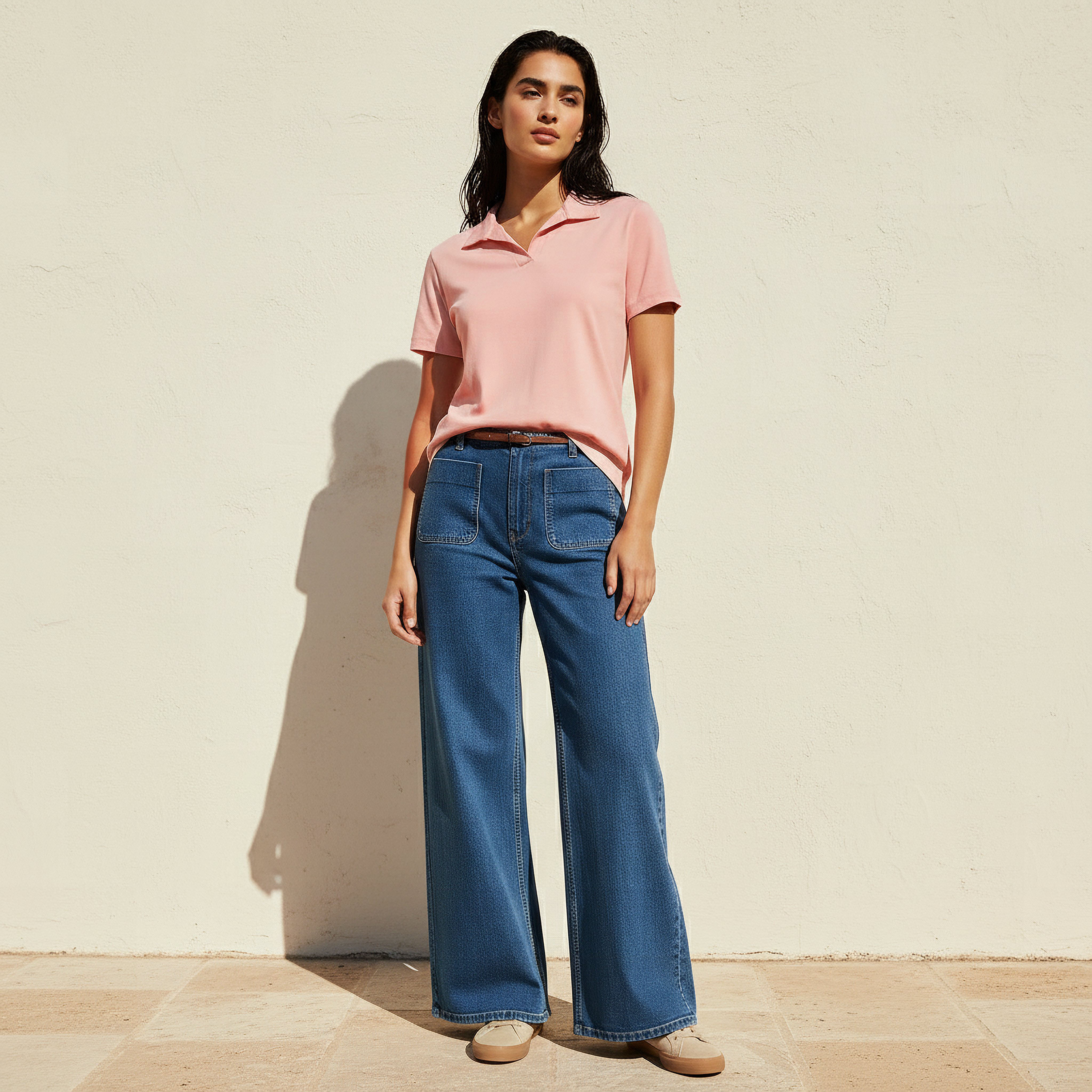 تيشيرت بياقة جوني-women-clothing-tshirts-image-3