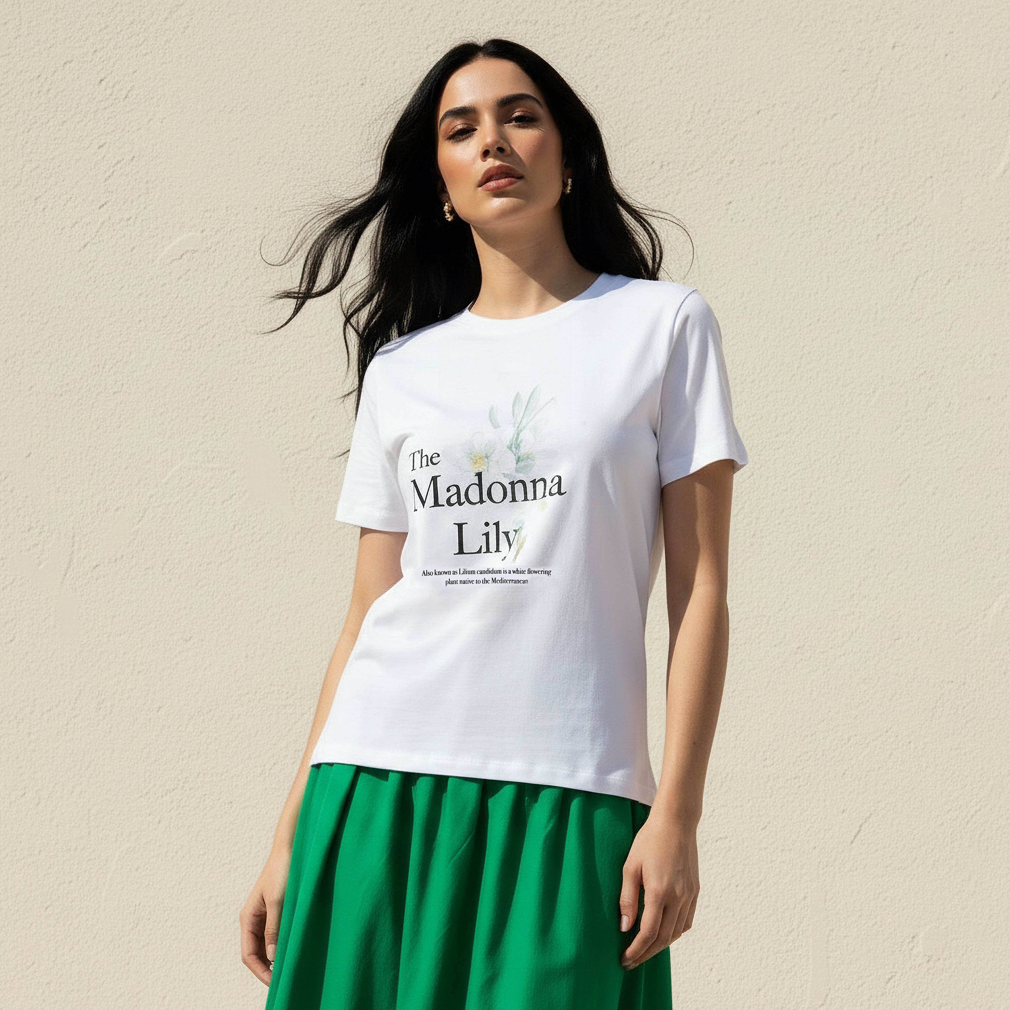 Cotton T-shirt with Floral Print-women-clothing-tshirts-image-1
