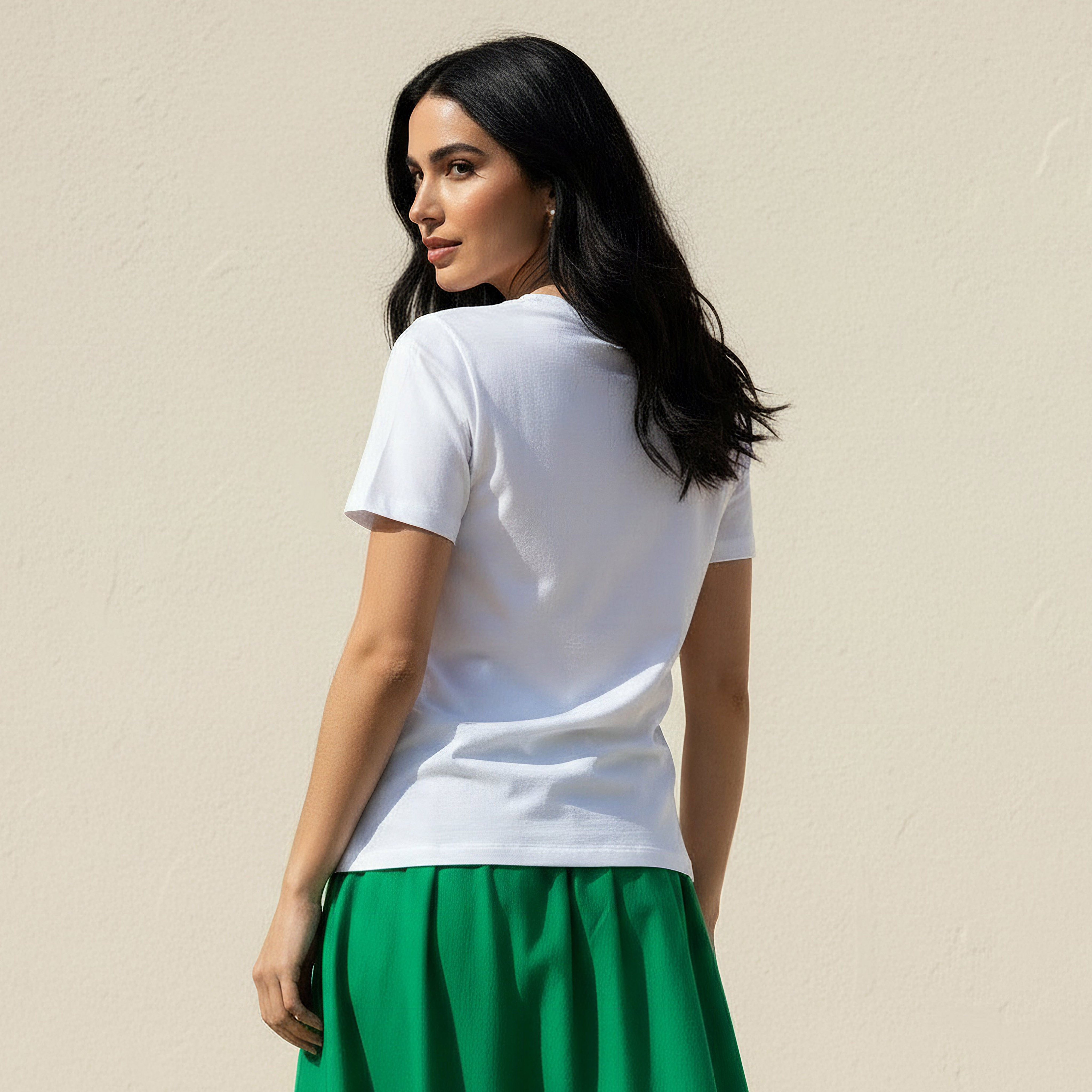 Cotton T-shirt with Floral Print-women-clothing-tshirts-image-4