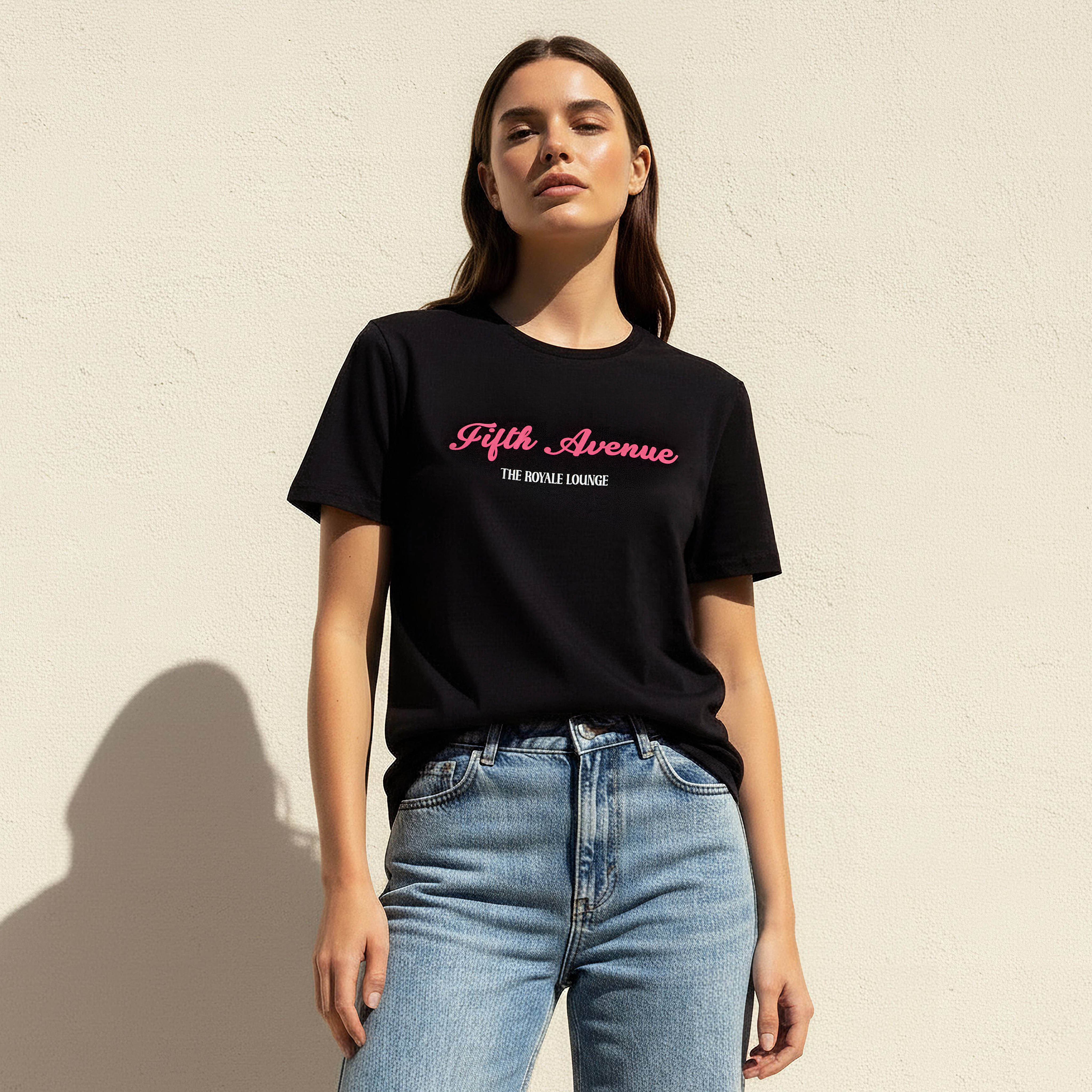 Cotton T-shirt with Typographic Print-women-clothing-tshirts-image-1
