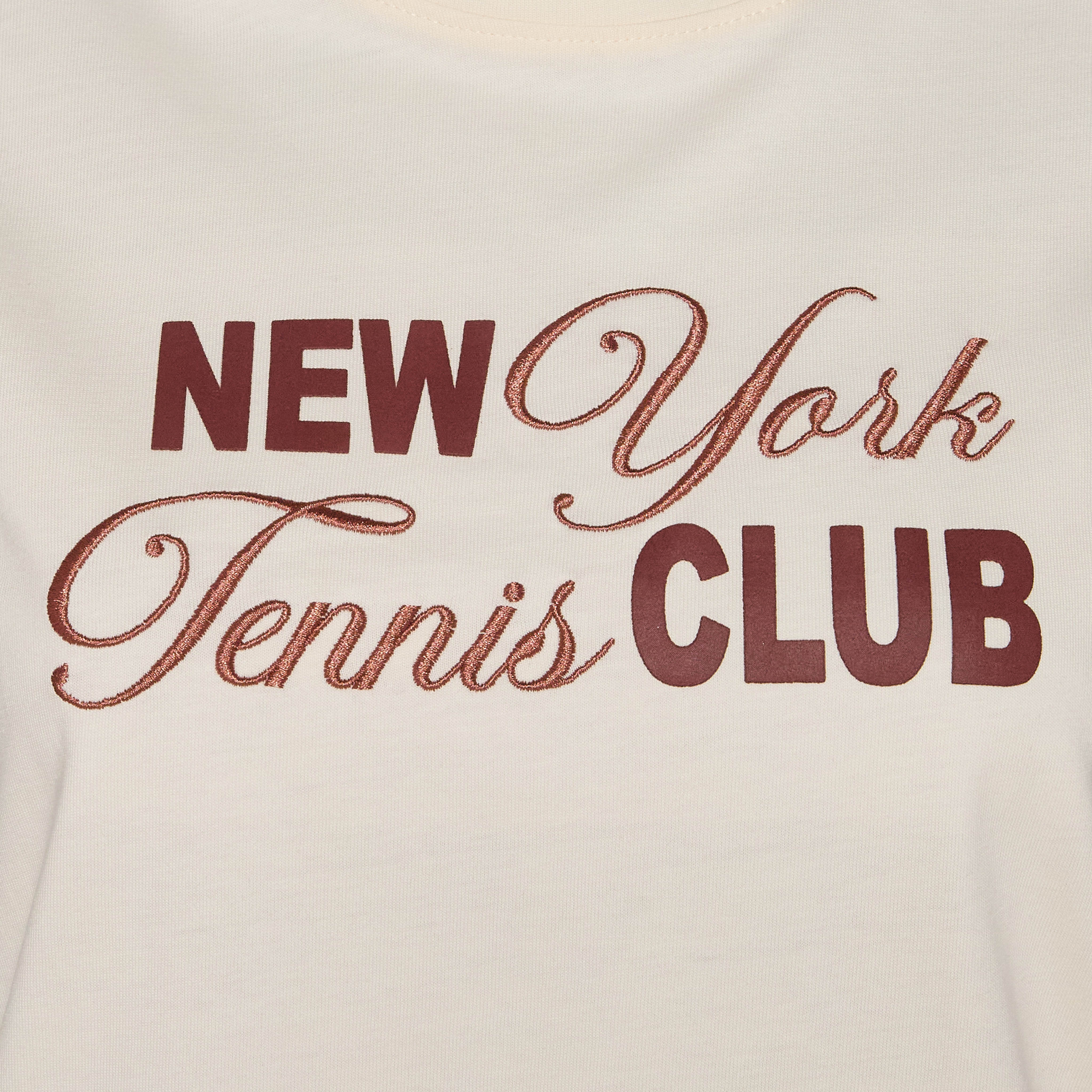 Cotton T-shirt with New York Tennis Club Print-women-clothing-tshirts-image-2