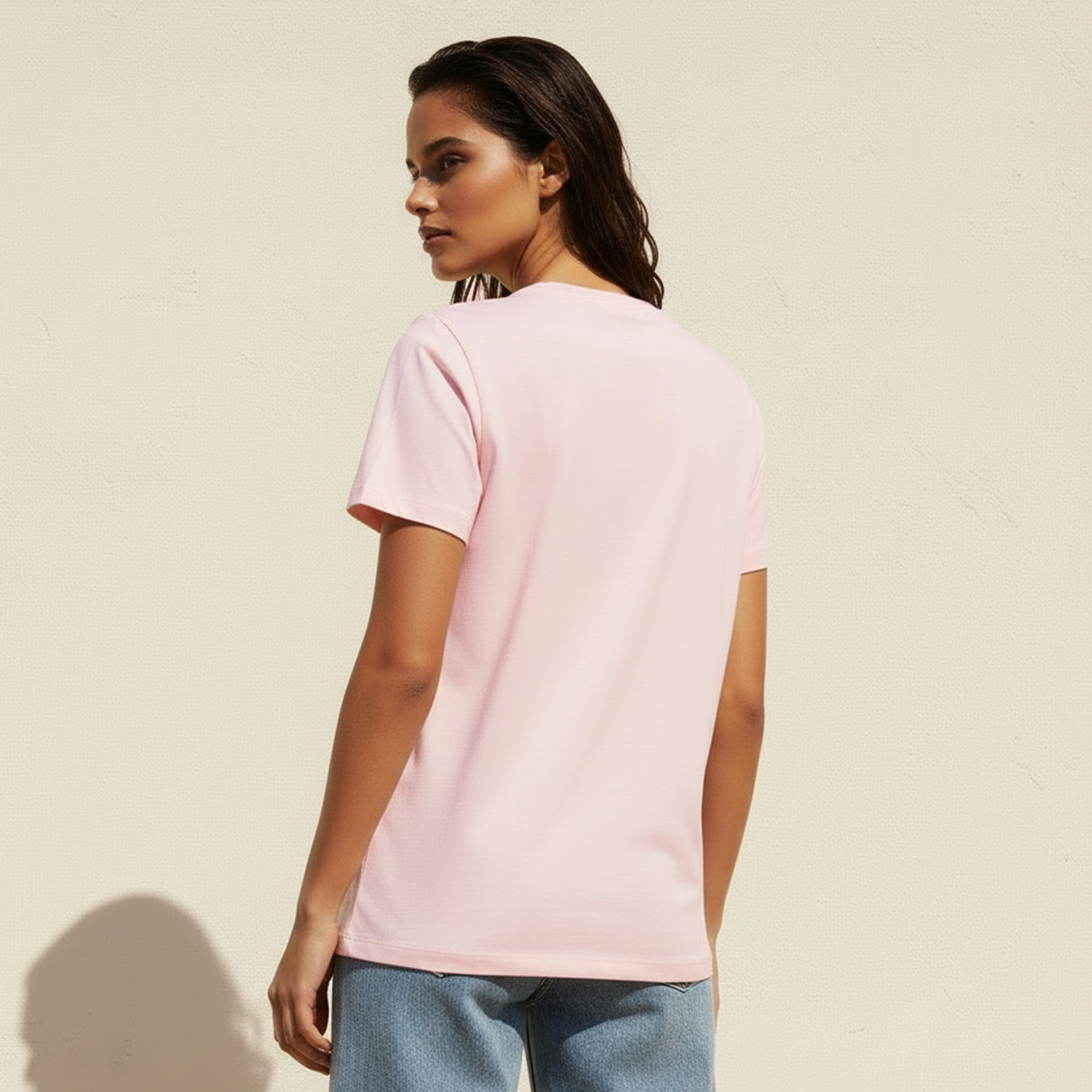 Cotton T-shirt with Slogan Print-women-clothing-tshirts-image-4