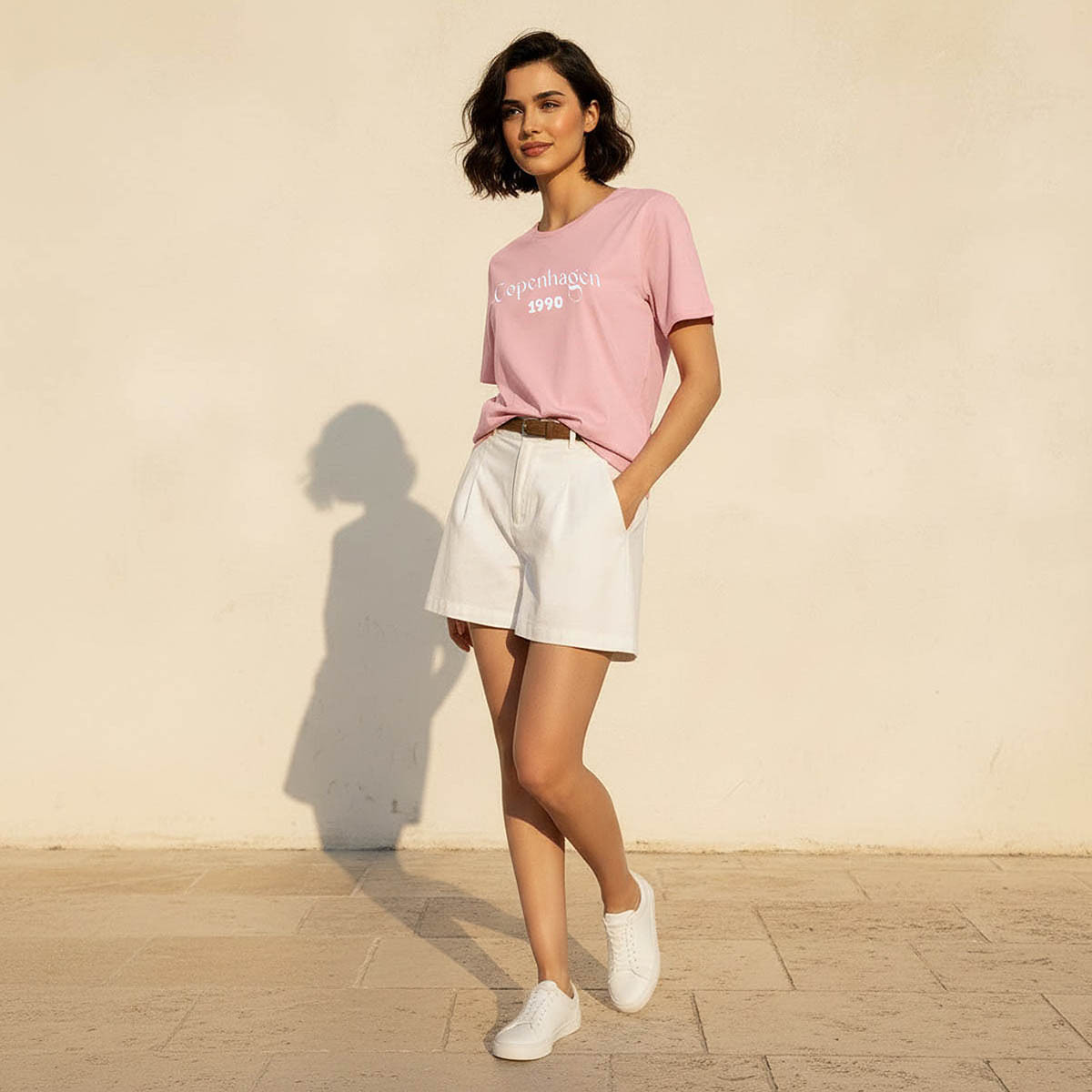 Cotton T-shirt with Varsity Print-women-clothing-tshirts-image-3