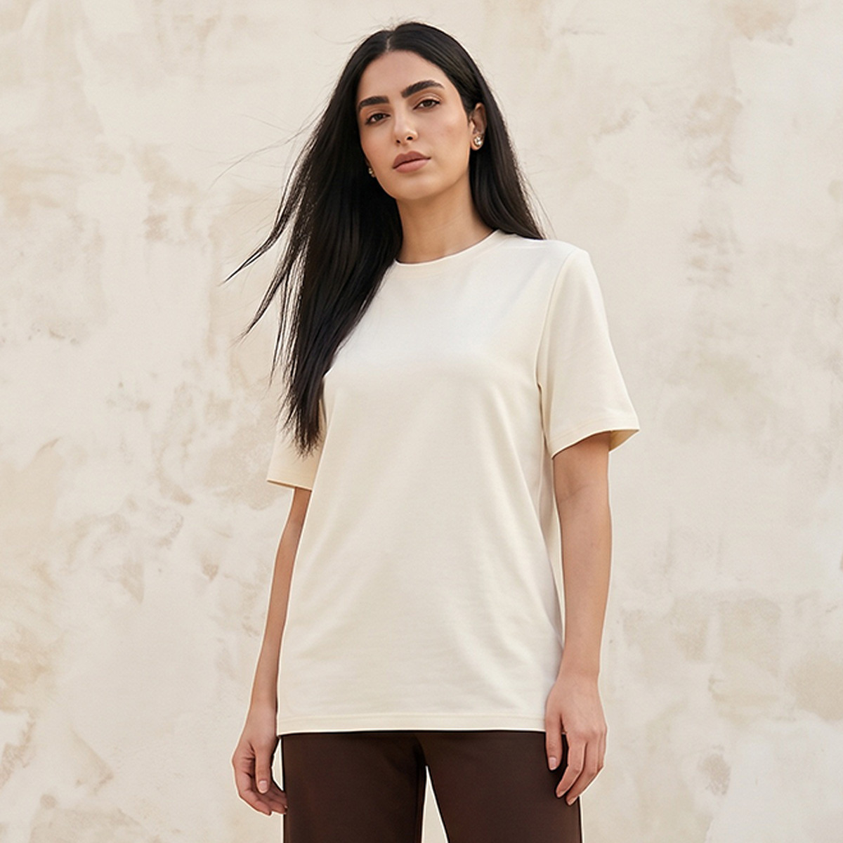 Regular Fit T-shirt with Crew Neck-women-clothing-tshirts-image-1