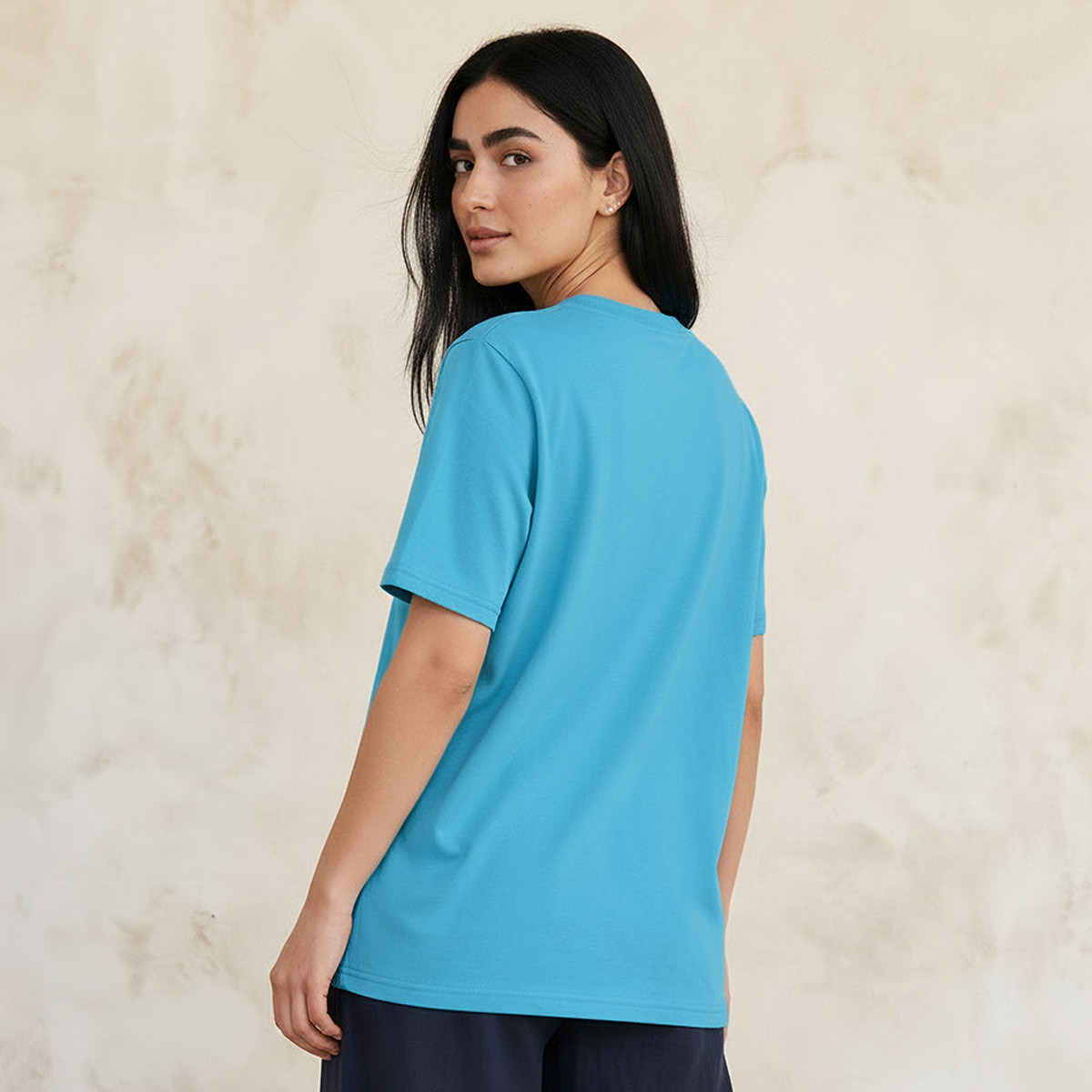 Regular Fit T-shirt with Crew Neck-women-clothing-tshirts-image-4