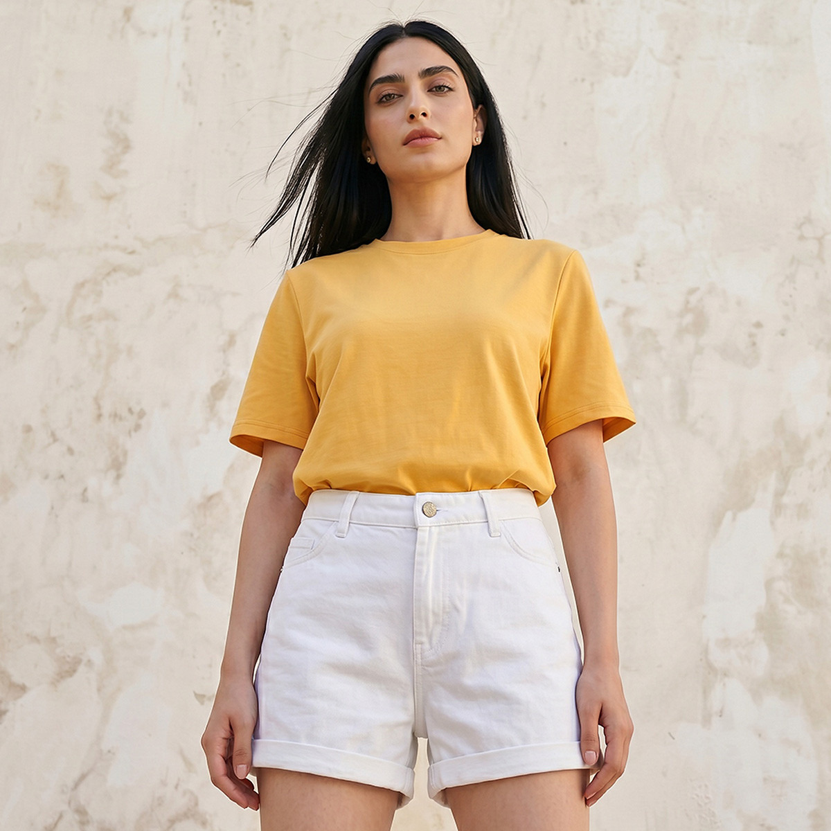 Regular Fit T-shirt with Crew Neck-women-clothing-tshirts-image-1