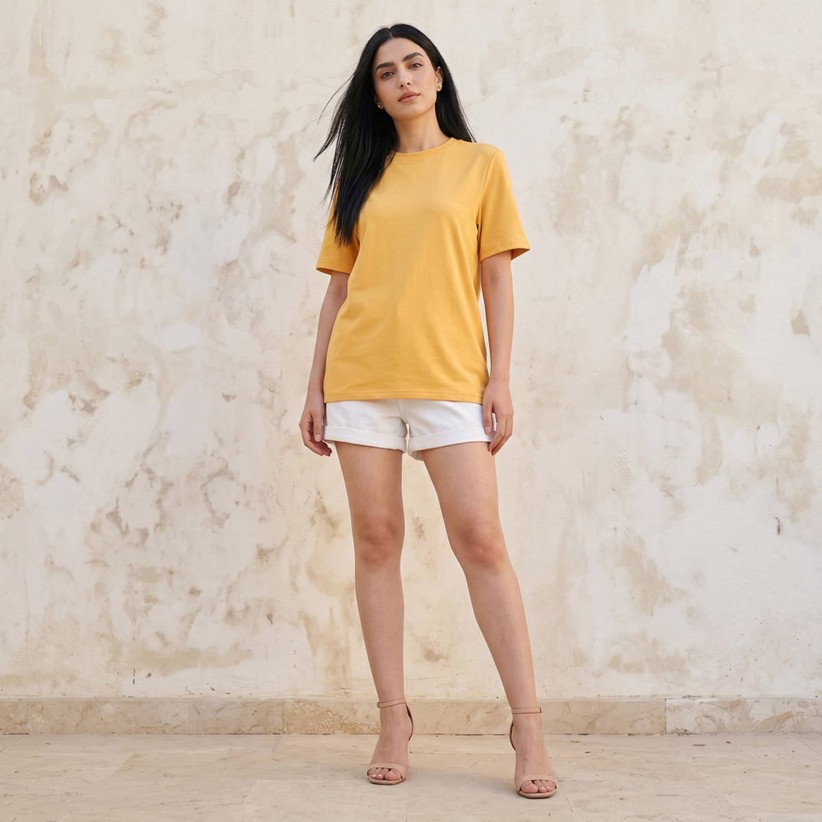 Regular Fit T-shirt with Crew Neck-women-clothing-tshirts-image-3