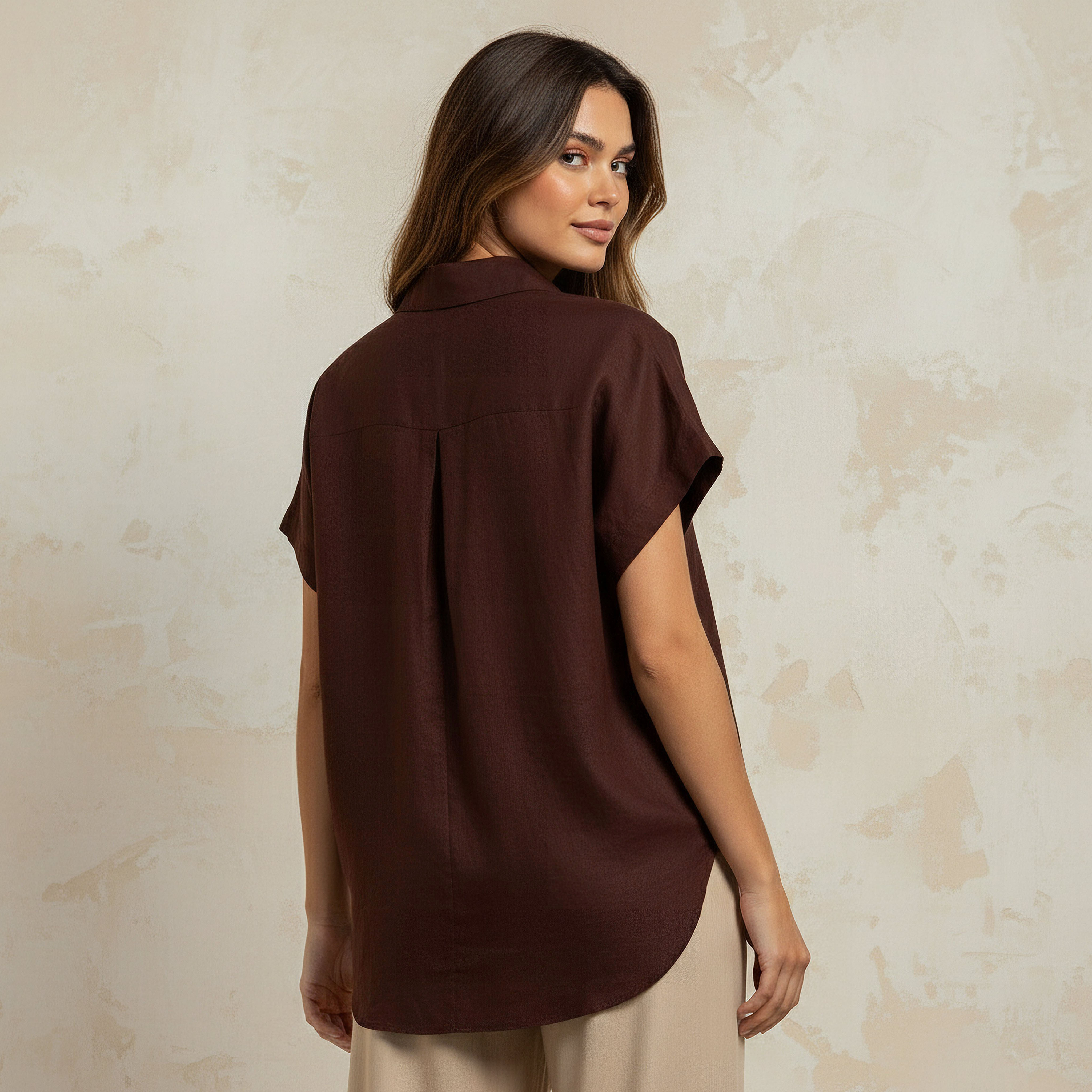 قميص من مزيج الكتان بقصّة عادية وأكمام ممتدة-women-clothing-shirtsandblouses-shirts-image-4