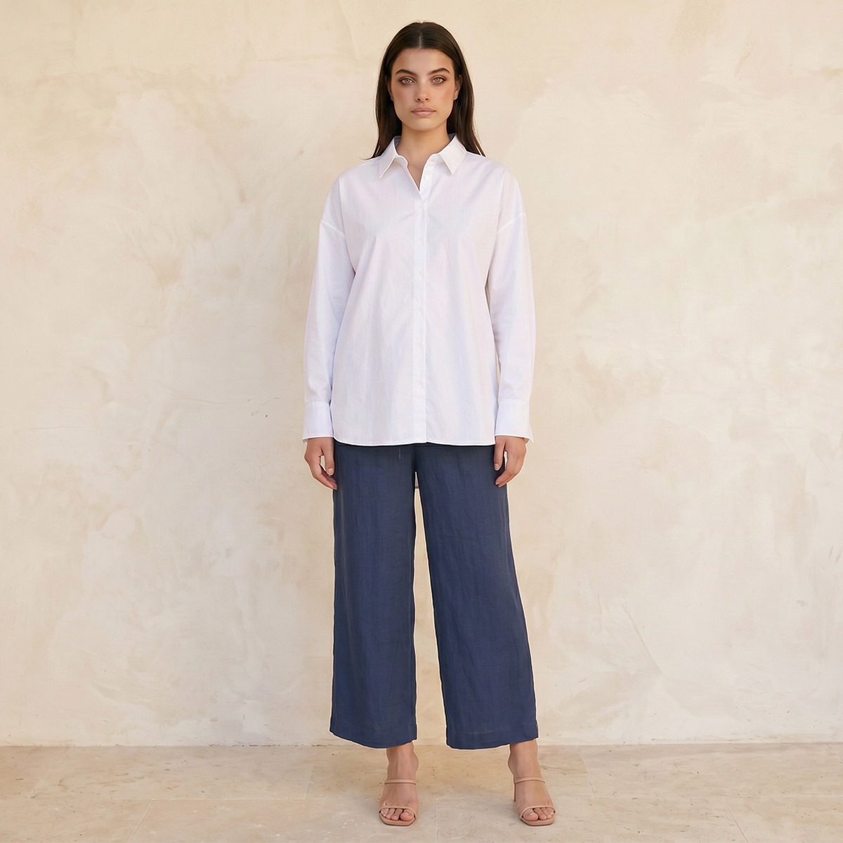 قميص أكسفورد بأكتاف منسدلة من أساسيات سبلاش-women-clothing-shirtsandblouses-shirts-image-2