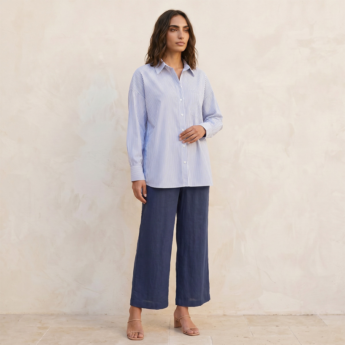 قميص أكسفورد مقلم من أساسيات سبلاش-women-clothing-shirtsandblouses-shirts-image-3