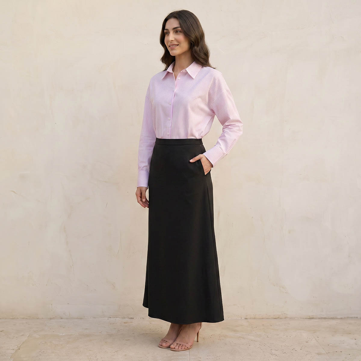 قميص أكسفورد مقلم من أساسيات سبلاش-women-clothing-shirtsandblouses-shirts-image-2