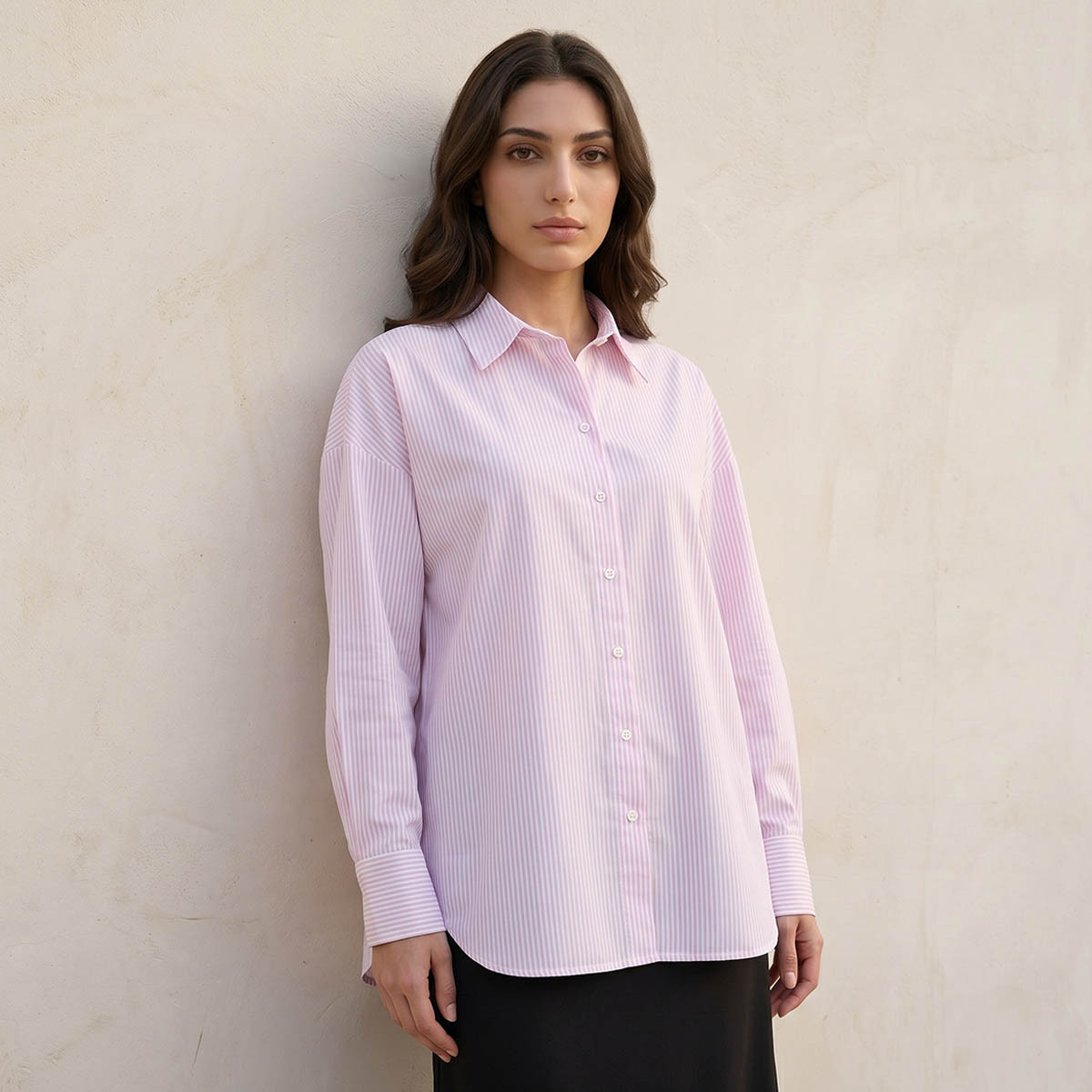 قميص أكسفورد مقلم من أساسيات سبلاش-women-clothing-shirtsandblouses-shirts-image-1