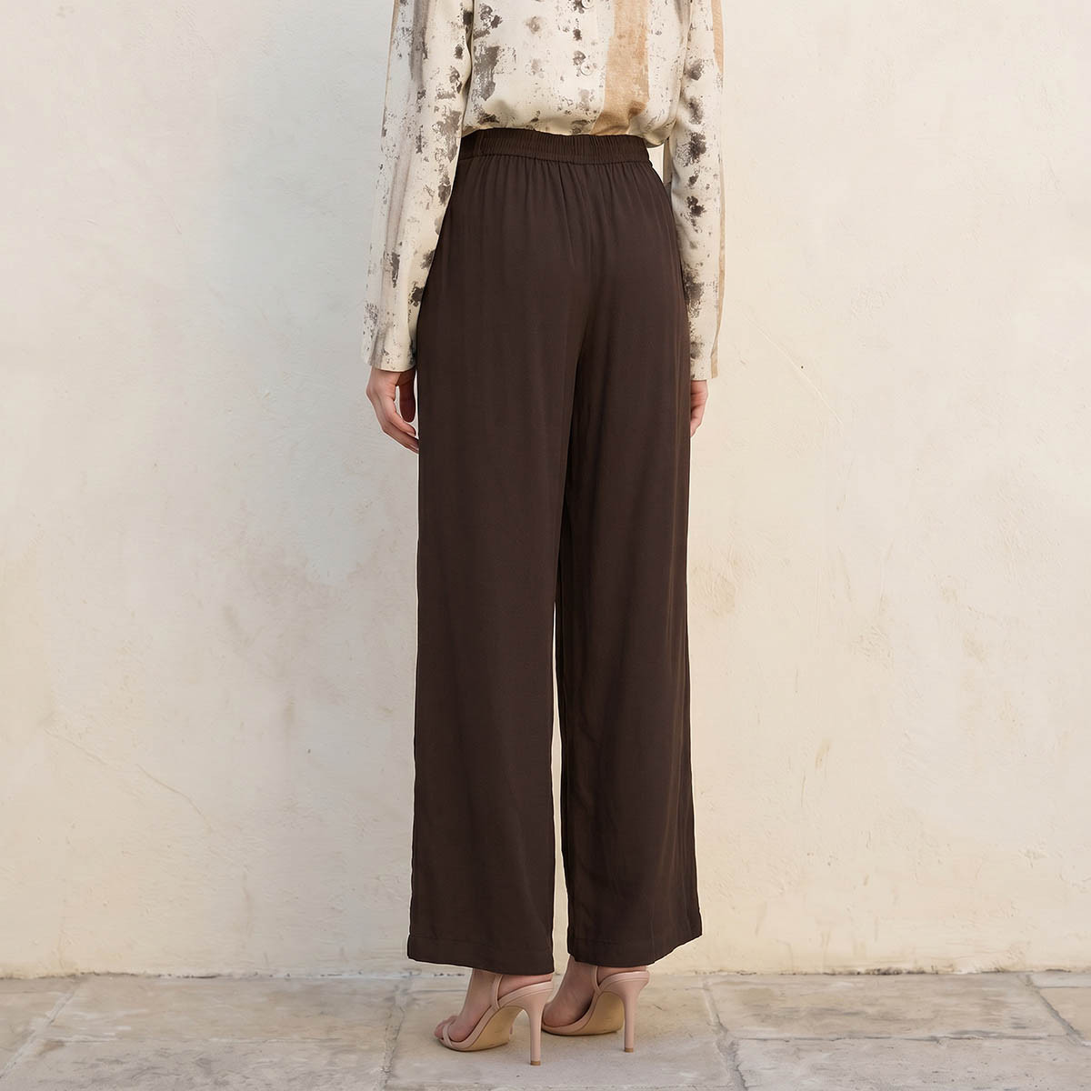 Splash Basic Wide Leg Flexi Waist Palazzos-women-clothing-trousers-image-4