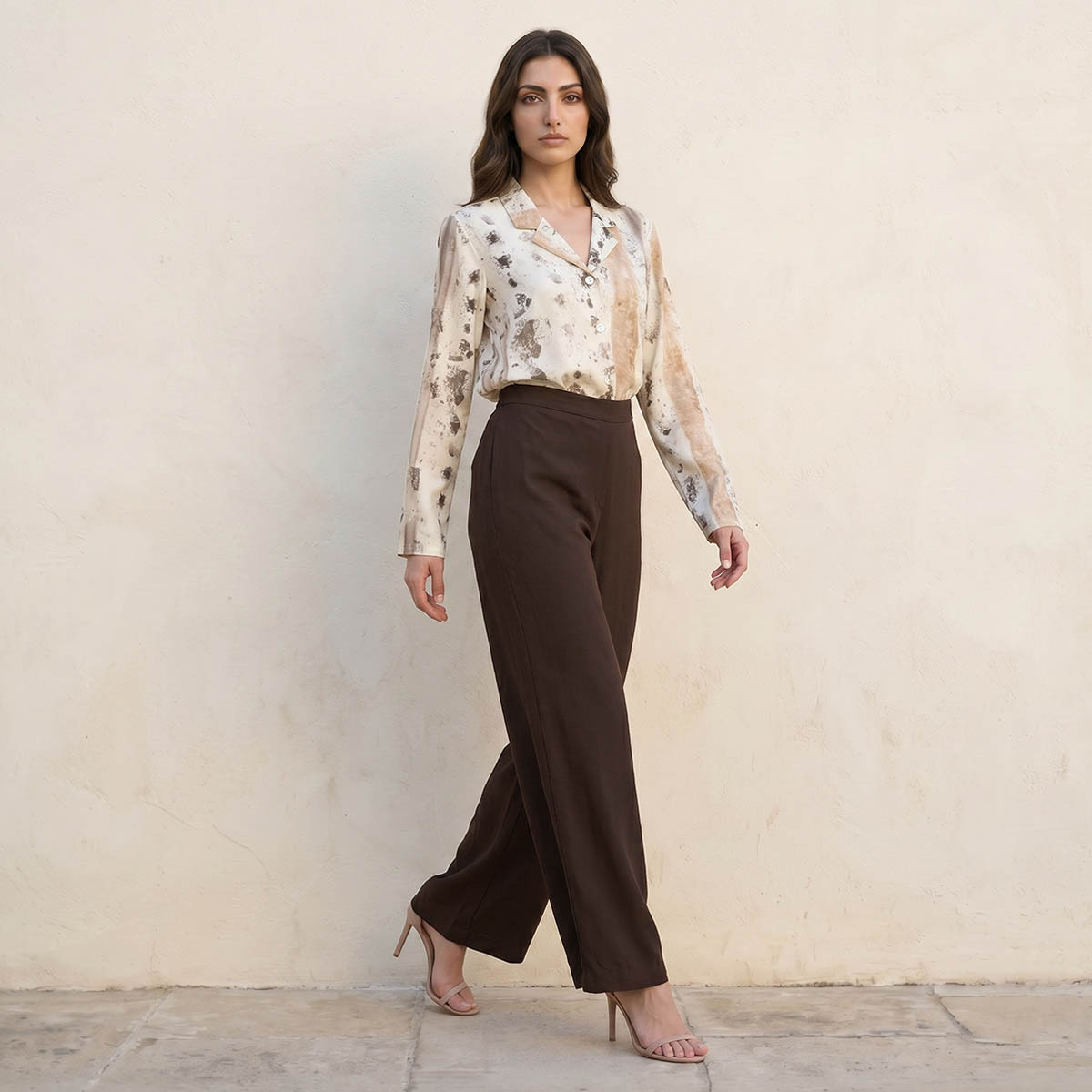 Splash Basic Wide Leg Flexi Waist Palazzos-women-clothing-trousers-image-5