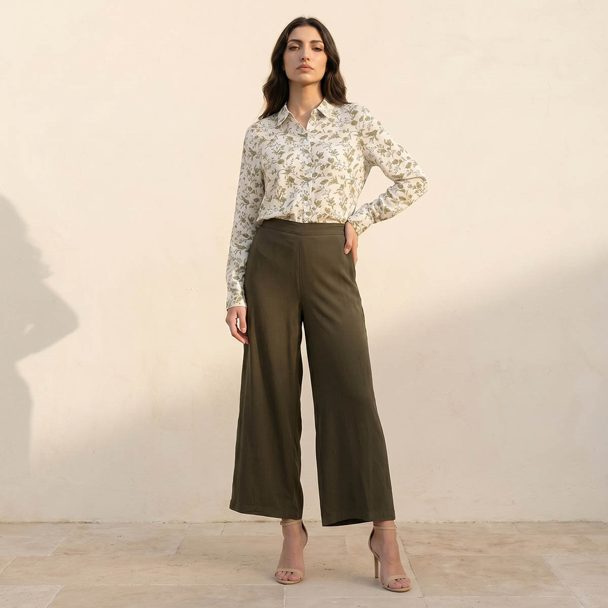 Splash Basic Wide Leg Flexi Waist Palazzos-women-clothing-trousers-image-3
