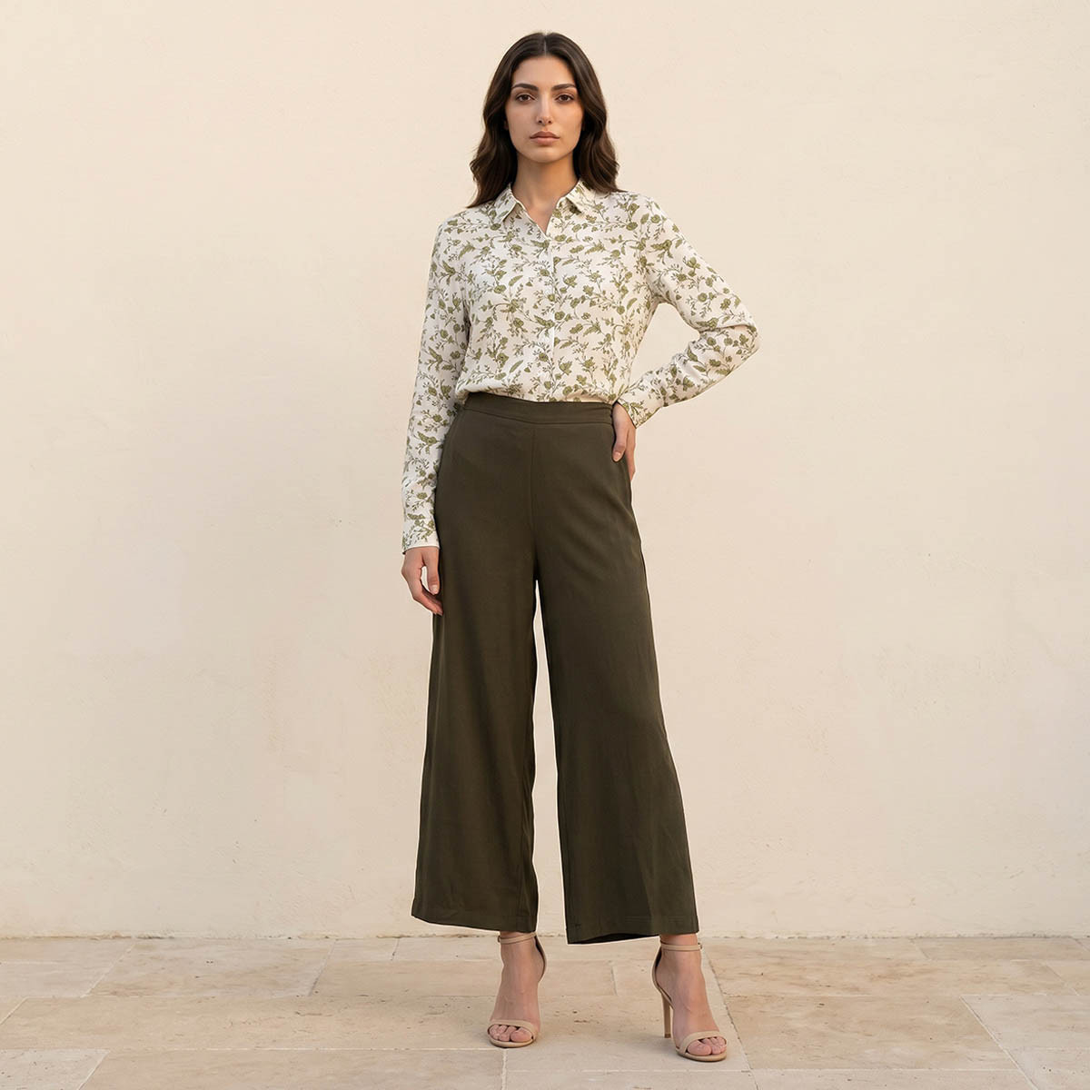 Splash Basic Wide Leg Flexi Waist Palazzos-women-clothing-trousers-image-5