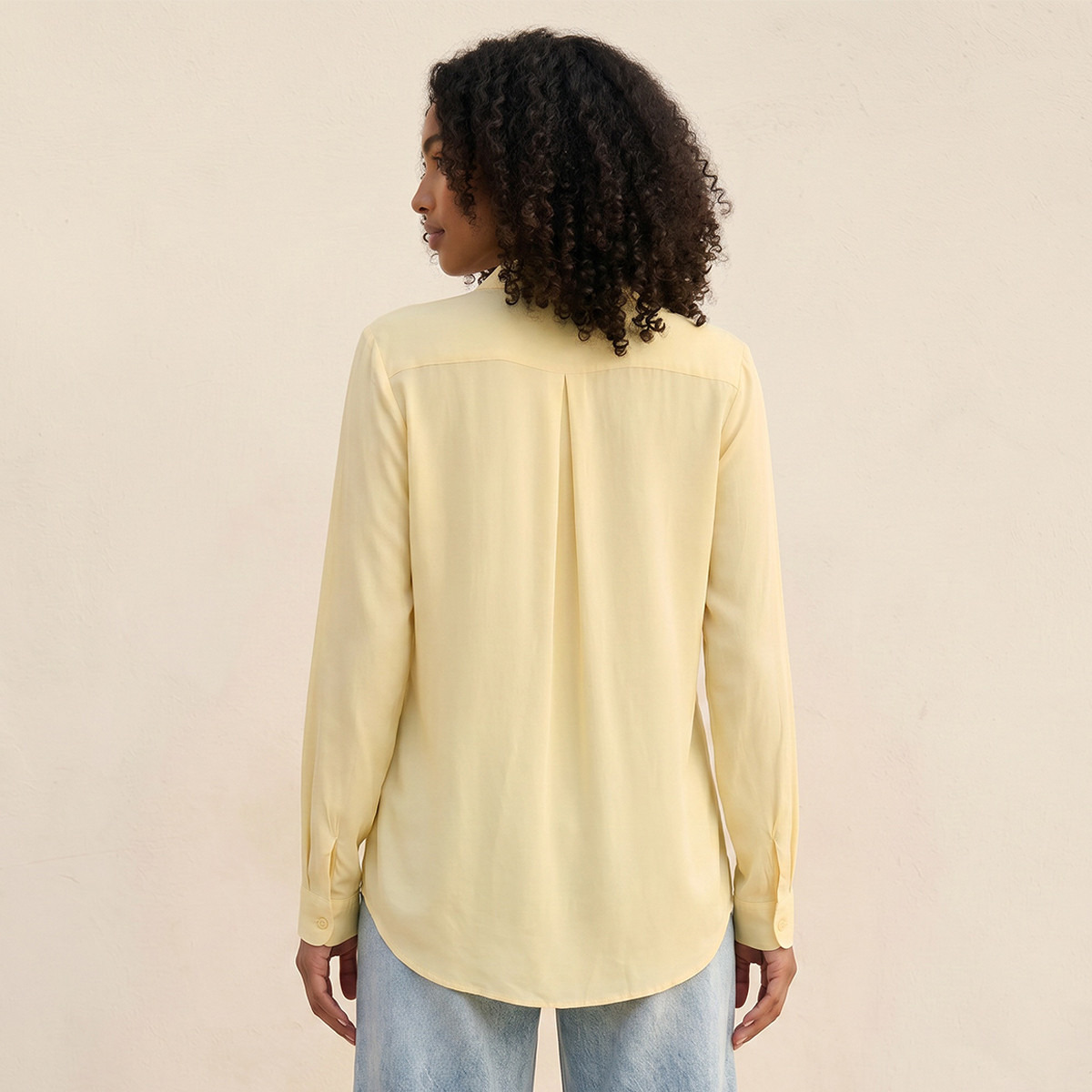 Splash Basic Viscose Shirt High-Low Hem-women-clothing-shirtsandblouses-shirts-image-4