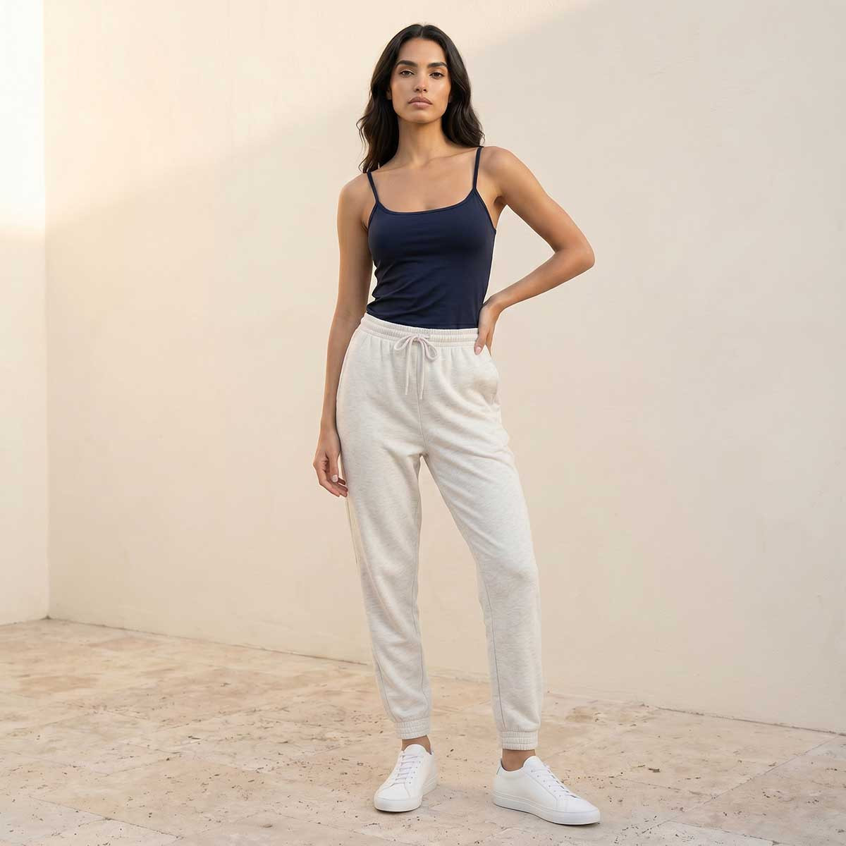 Splash Basic Regular Fit Flexi Waist Joggers-women-clothing-bottoms-joggers-image-3