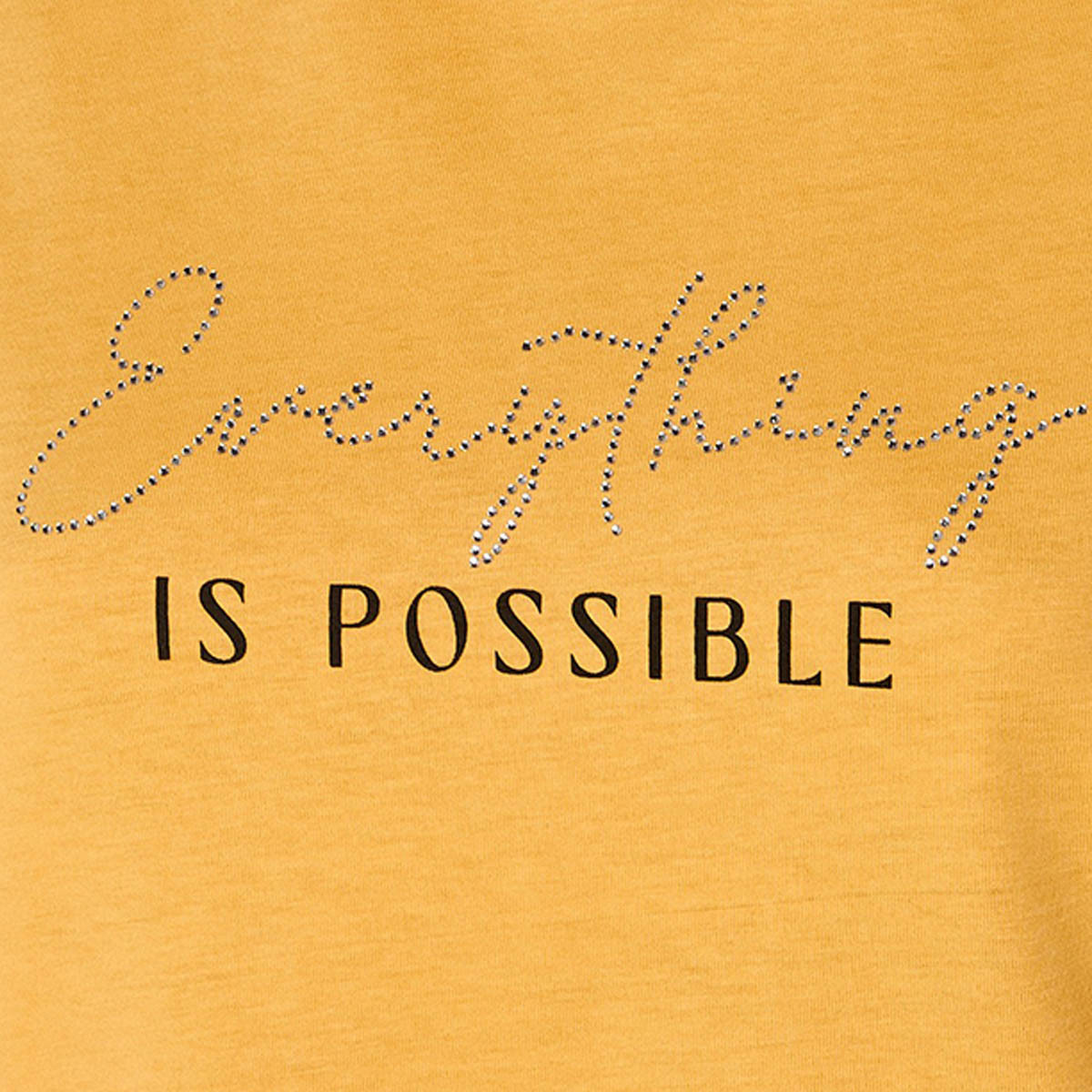 Regular Fit Cotton T-shirt with Slogan Embellished Print-women-clothing-tshirts-image-2