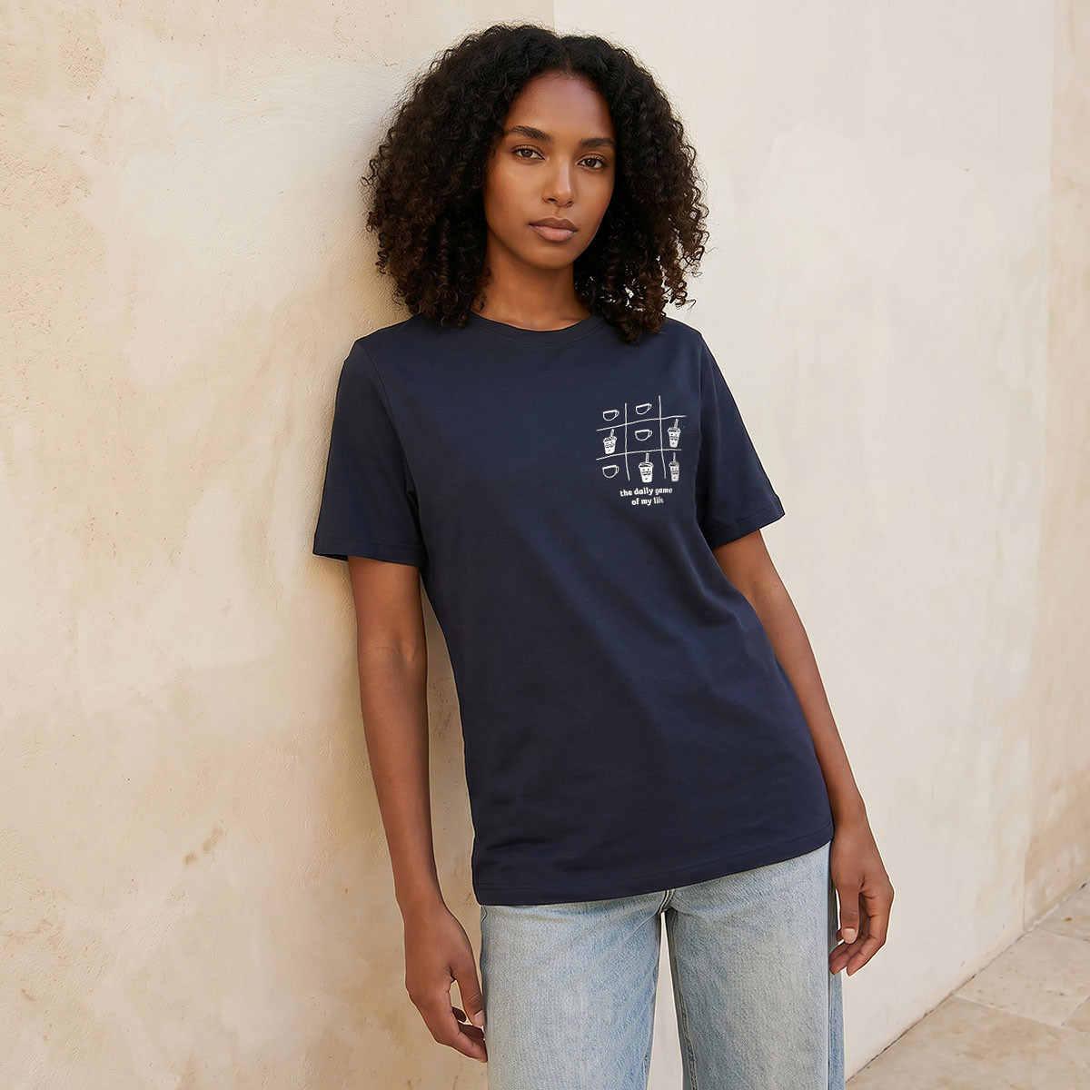Splash Basic Cotton T-shirt with Sketch Art Print-women-clothing-tshirts-image-1