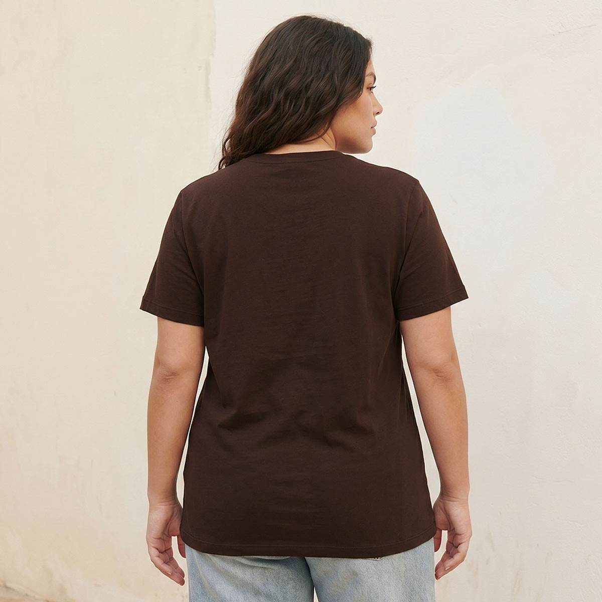 Splash Basic Cotton T-shirt with Michigan City Print-women-clothing-tshirts-image-4