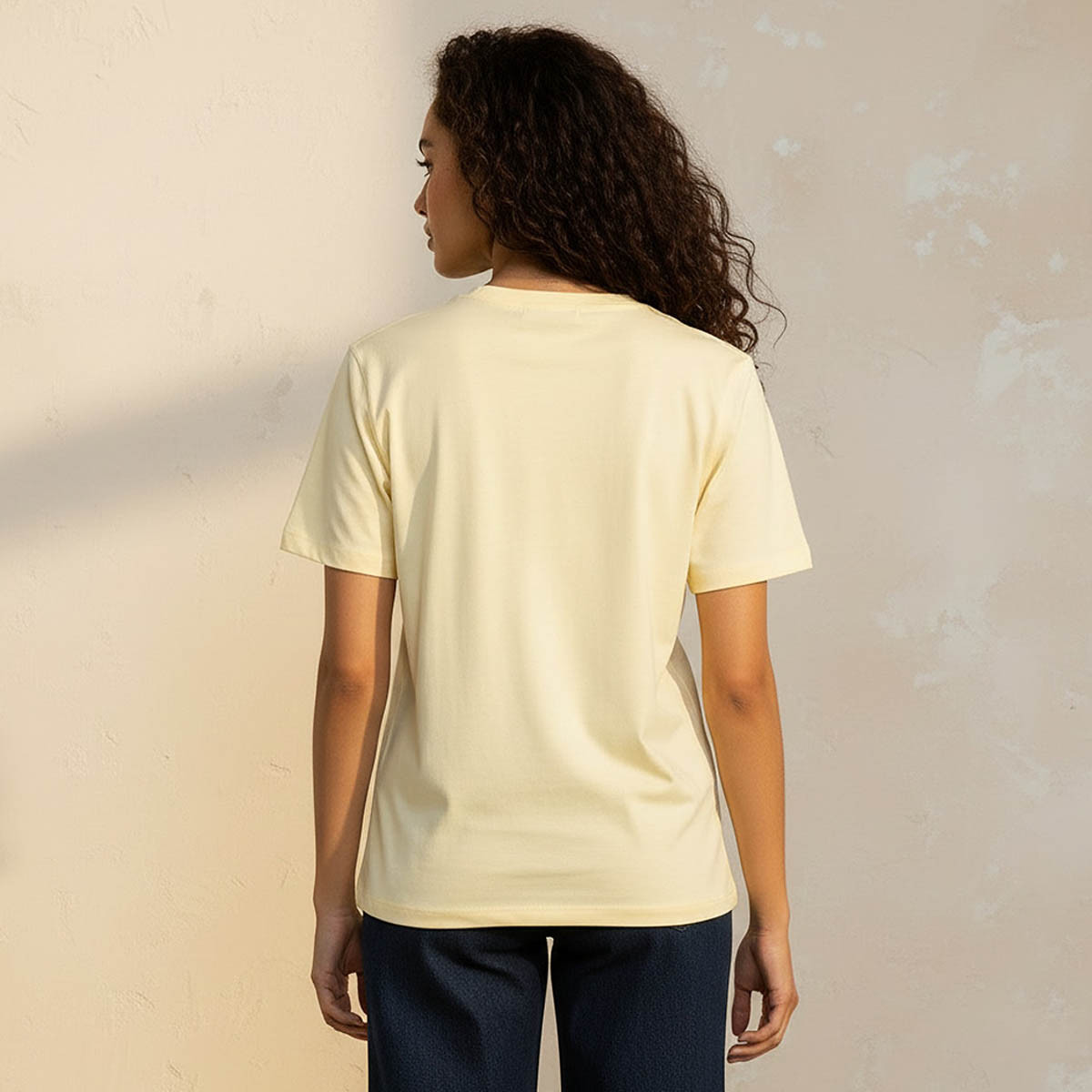 Cotton T-shirt with Slogan Embroidery-women-clothing-tshirts-image-4