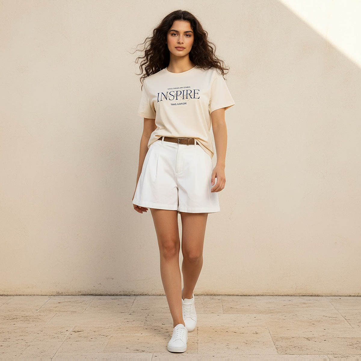 Regular Fit Cotton T-shirt with Slogan Print-women-clothing-tshirts-image-3